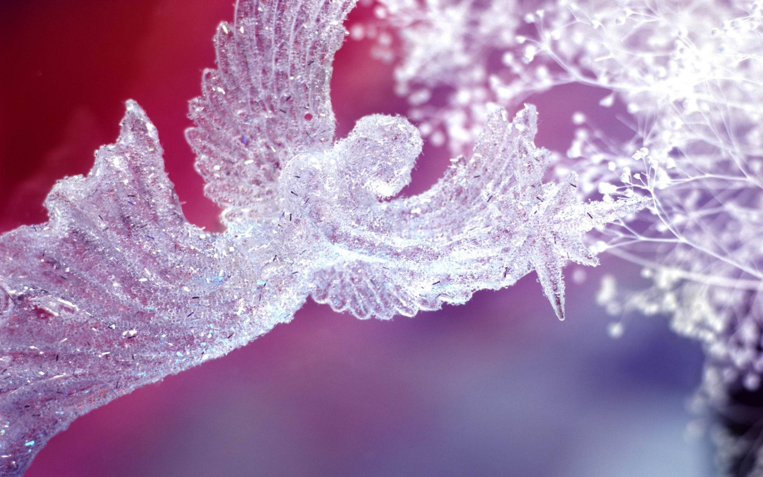 Un Impresionante Ángel de Navidad de Cristal Fondos de pantalla