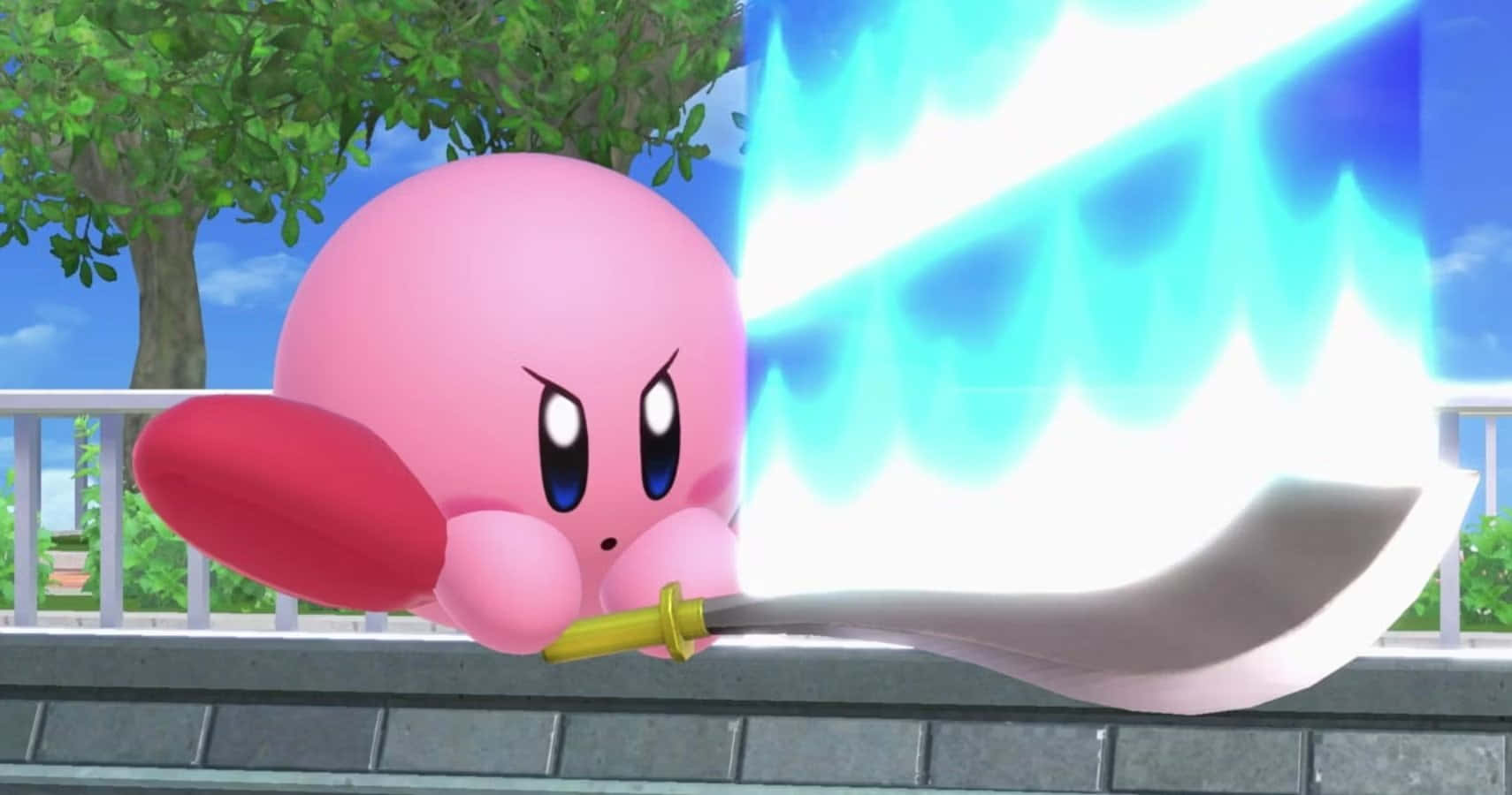 Un Kirby lleno de energía disfrutando sus aventuras en Dream Land Fondos de pantalla