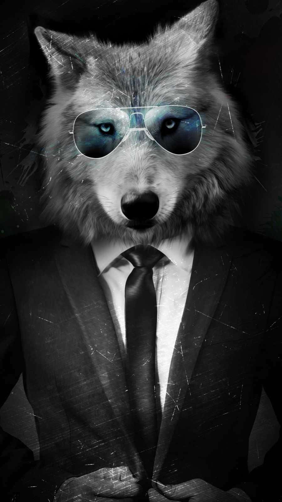 Un lobo enojado mirando a lo lejos Fondos de pantalla