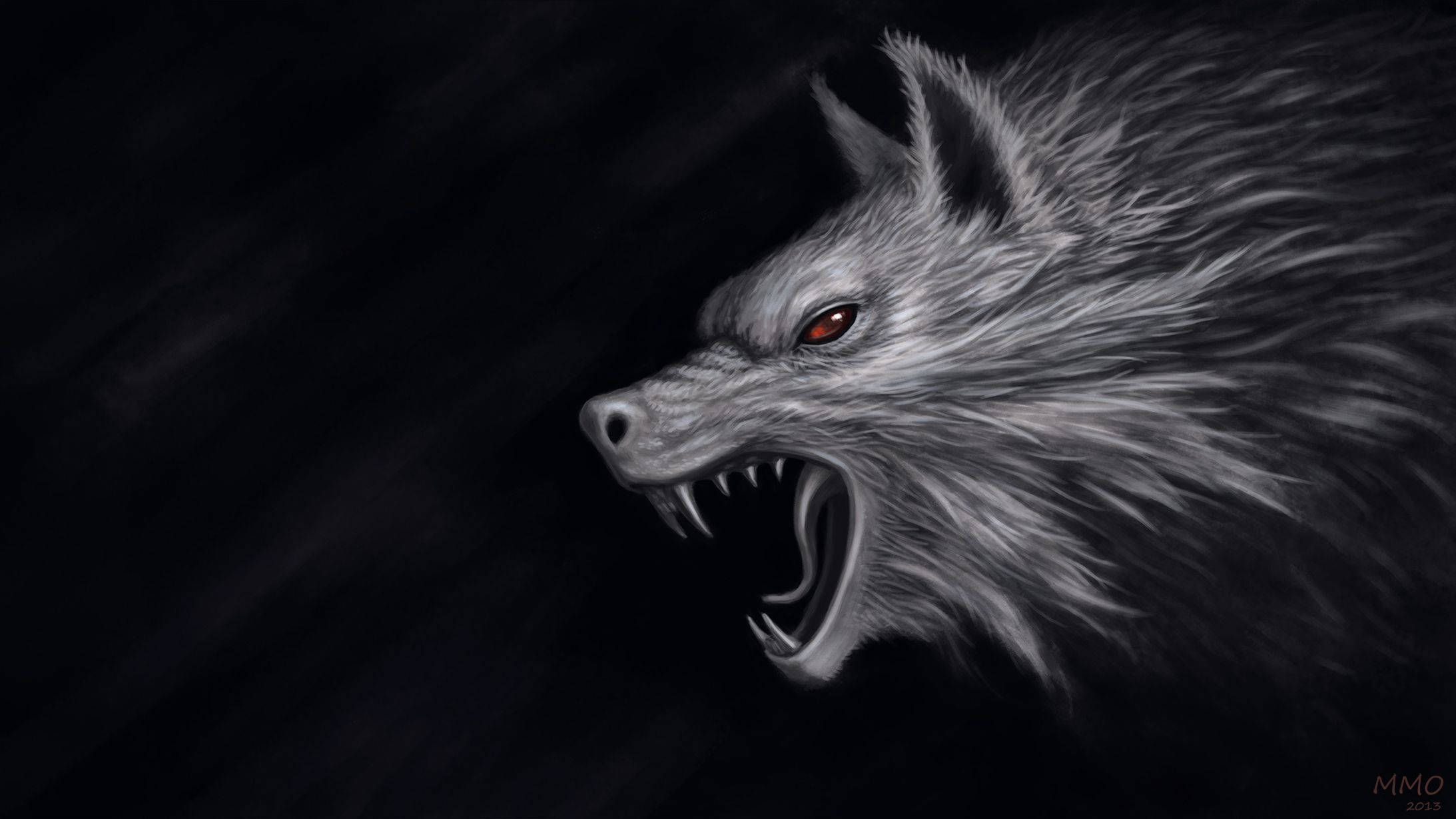 Un Lobo Gris Enfadado Protege Su Territorio Fondos de pantalla