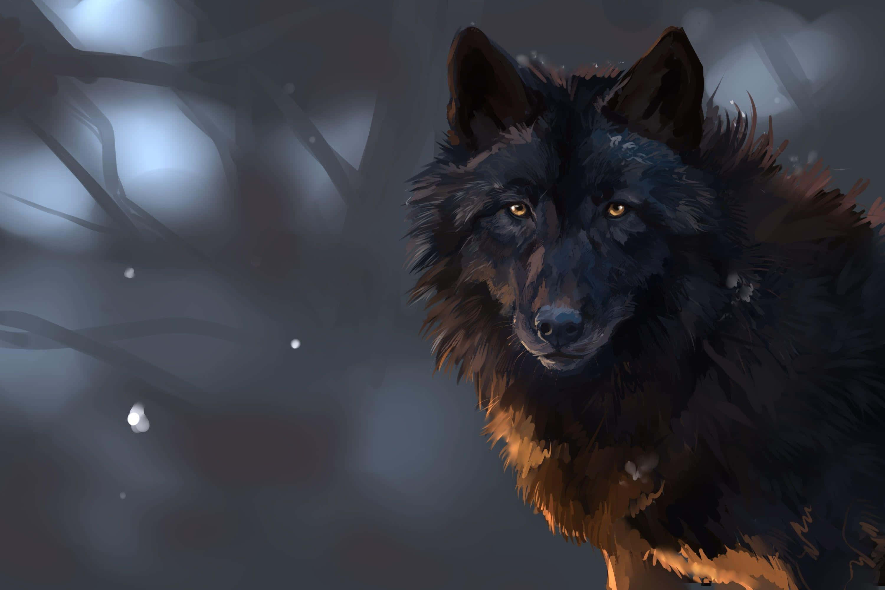 Un lobo solitario aúlla al cielo nocturno Fondos de pantalla