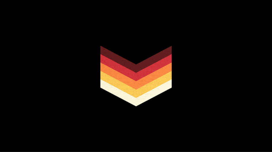 un logotipo con un cheurón sobre fondo negro Fondos de pantalla