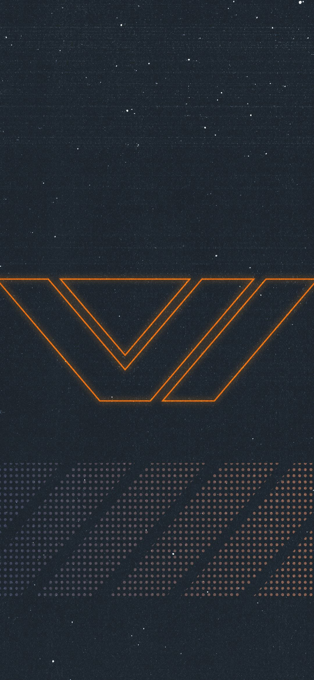 un logotipo negro y naranja con una v en el medio Fondos de pantalla