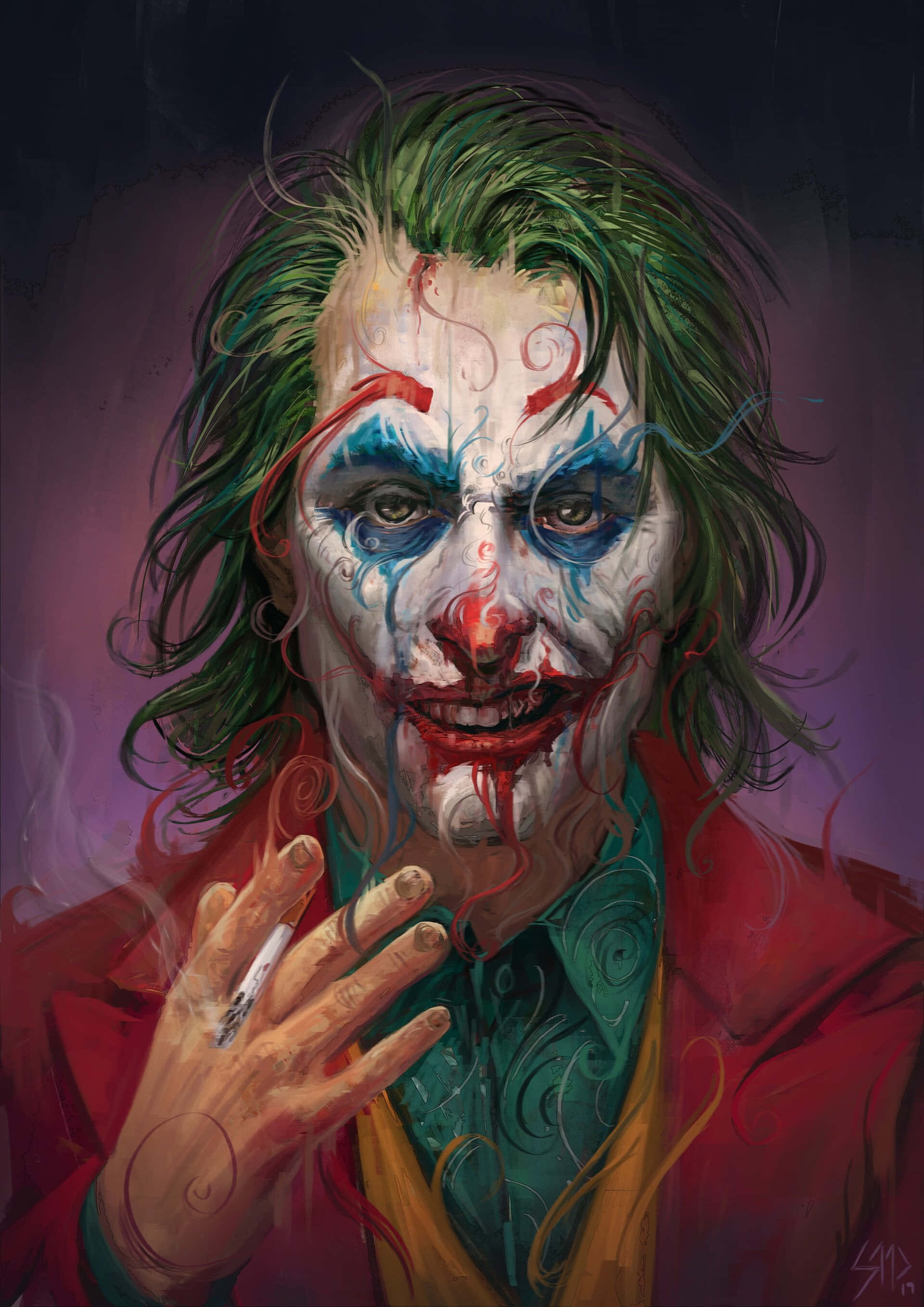 Un look feroz e icónico: la máscara del Joker Fondos de pantalla