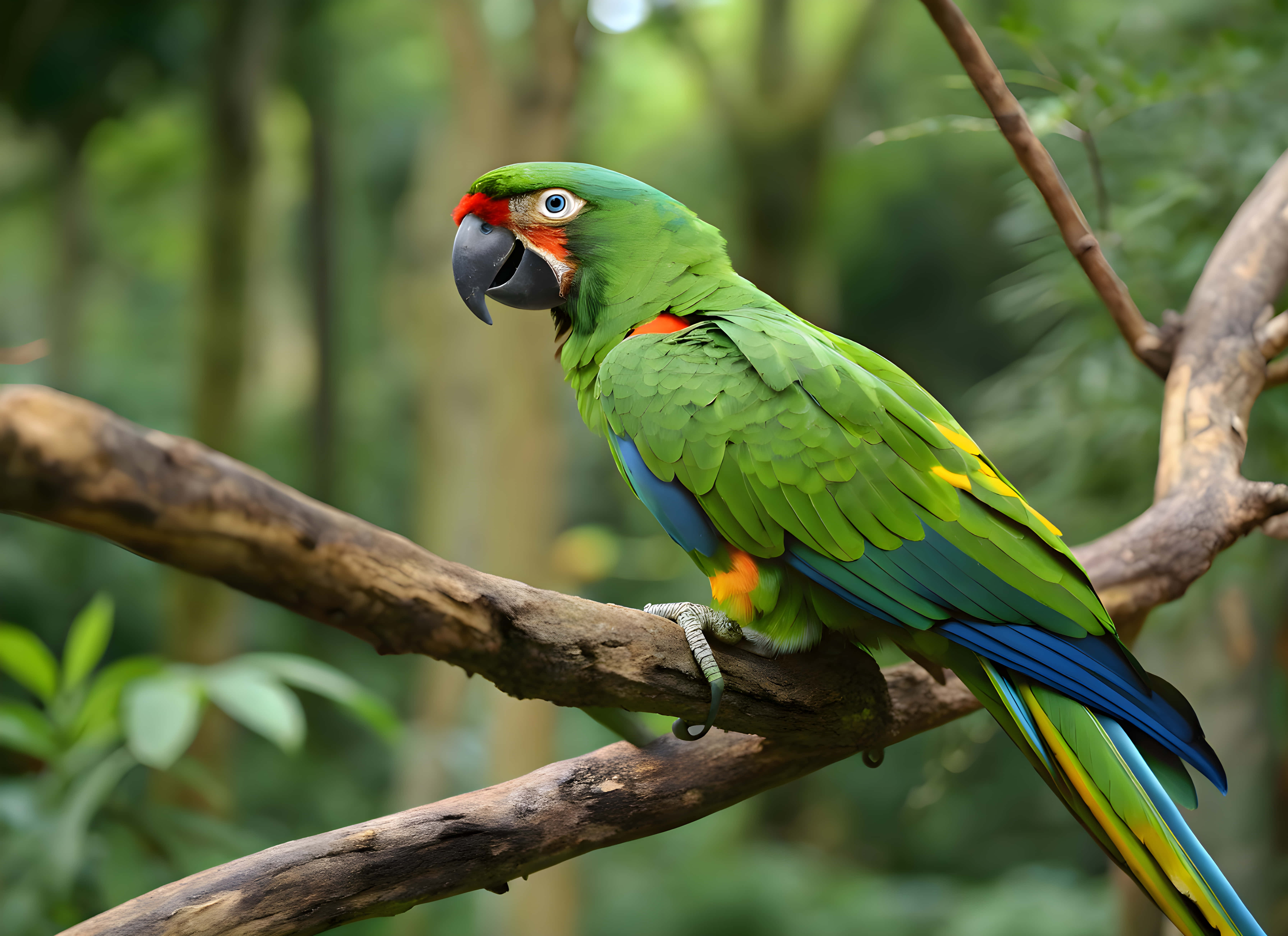 Un loro posado en el árbol Fondos de pantalla