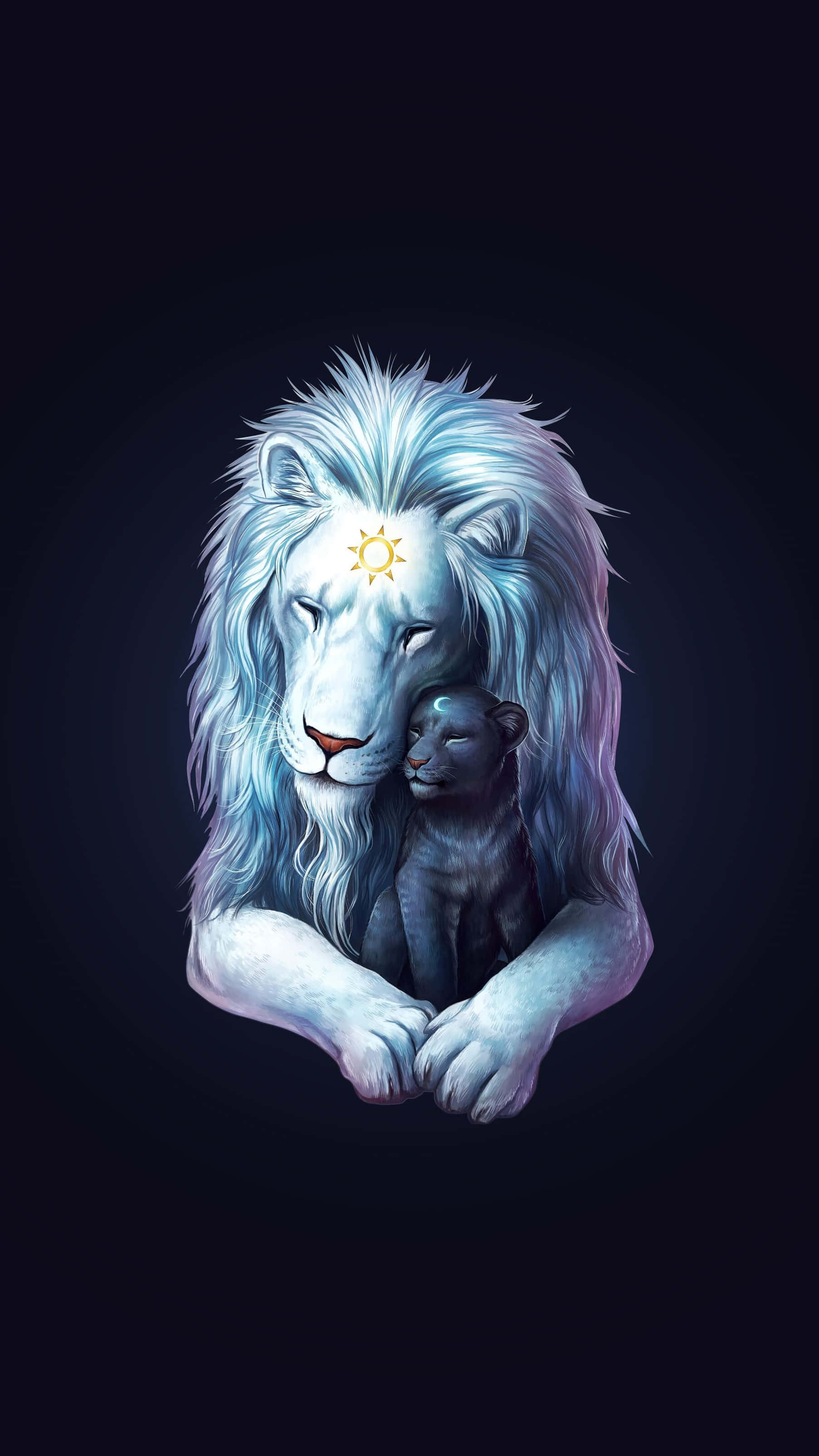 Un majestuoso león descansa orgulloso y vigila su territorio Fondos de pantalla