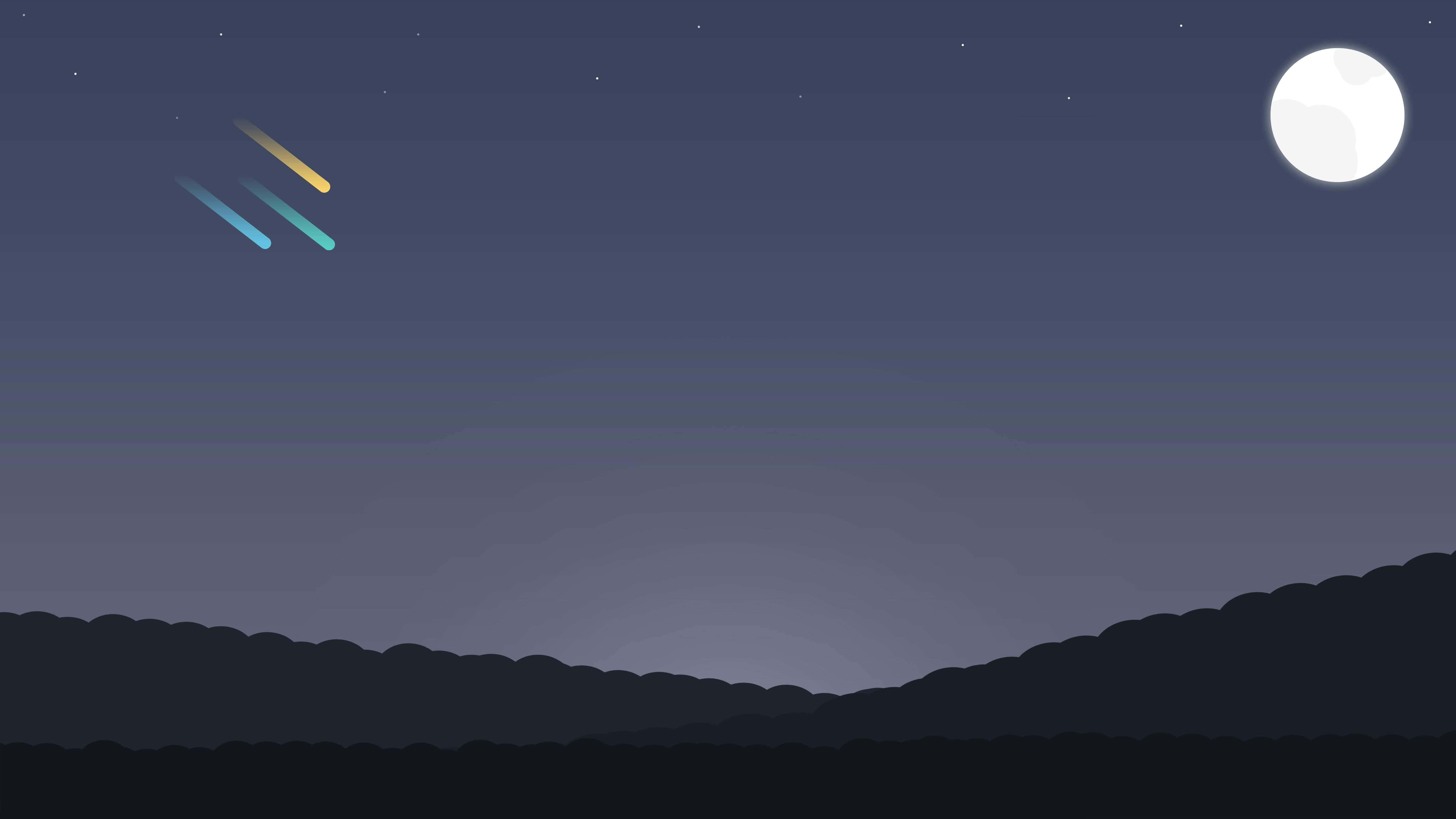 un meteorito vuela sobre el cielo nocturno Fondos de pantalla