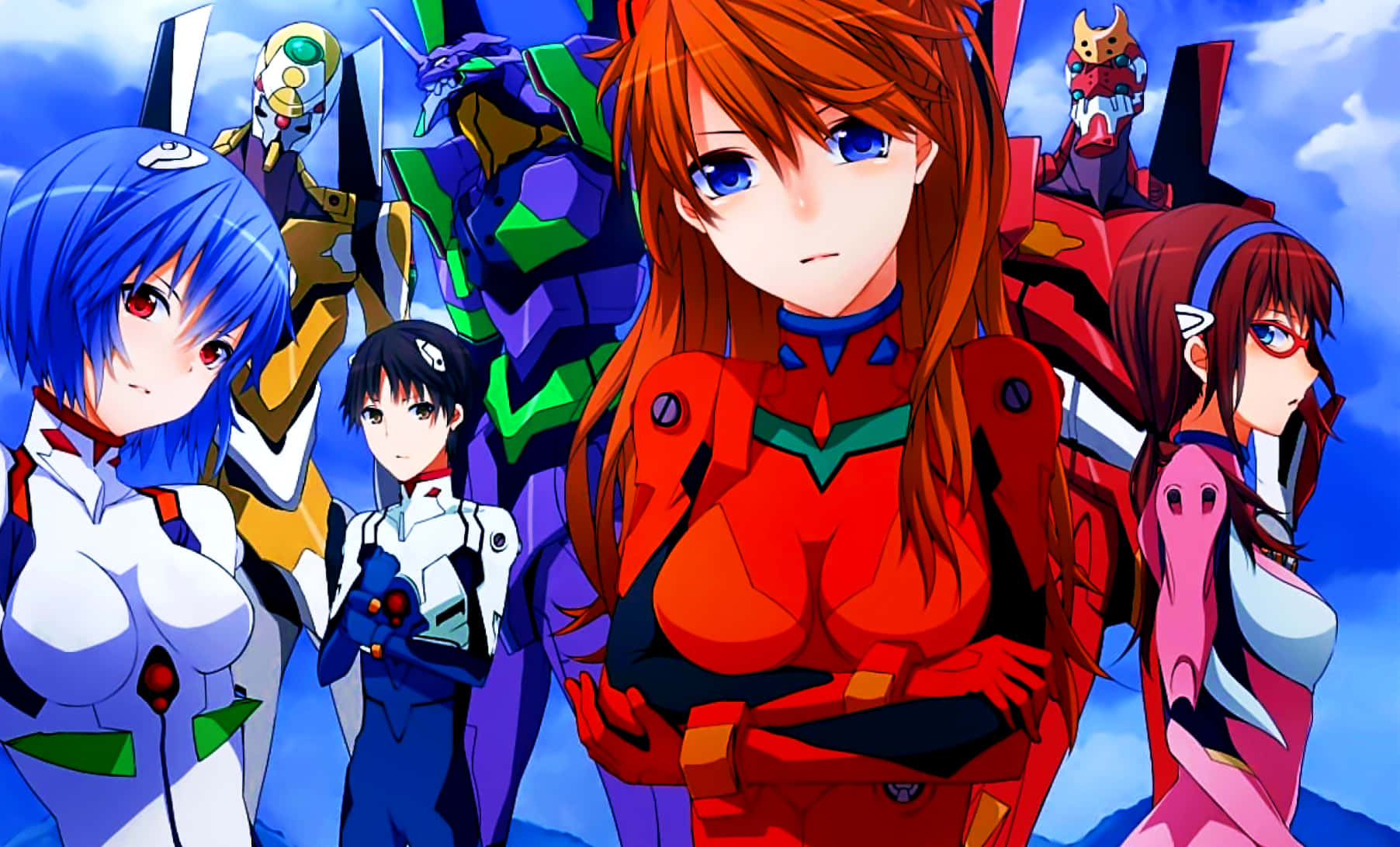 Un Momento Icónico de la Popular Serie de Anime, Neon Genesis Evangelion Fondos de pantalla