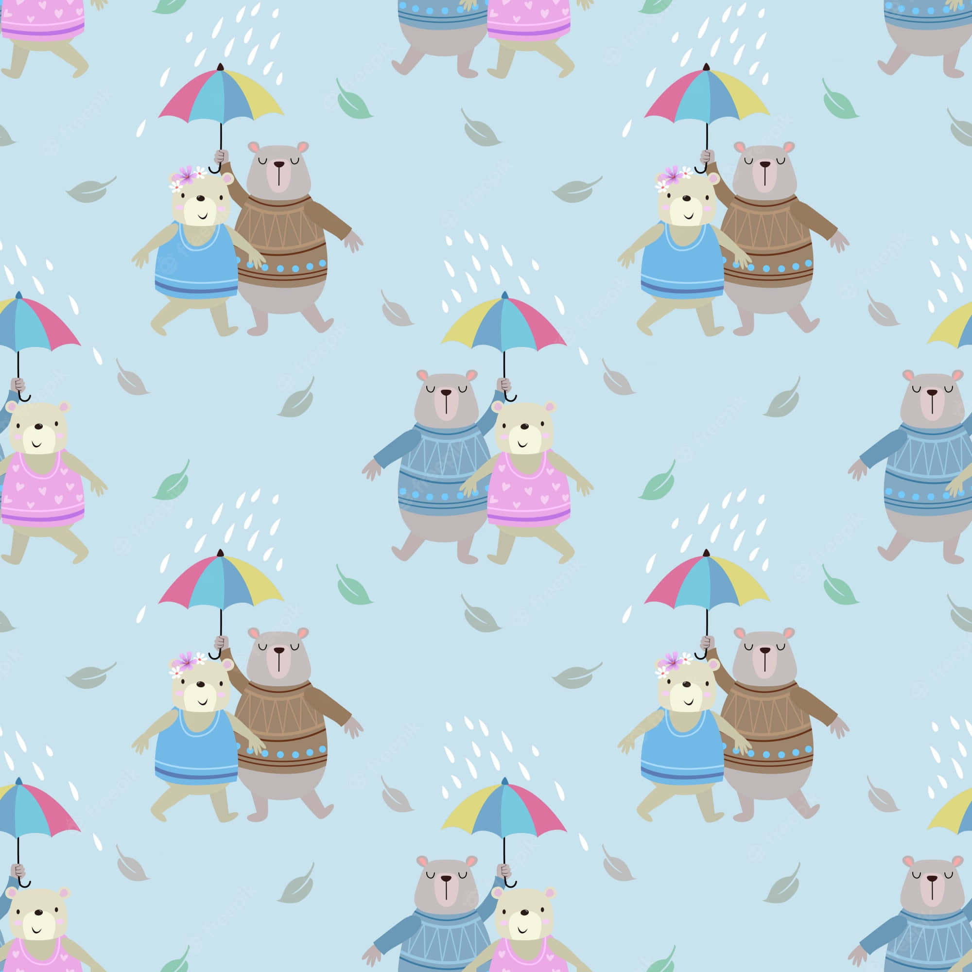 Un momento íntimo bajo la lluvia Fondos de pantalla