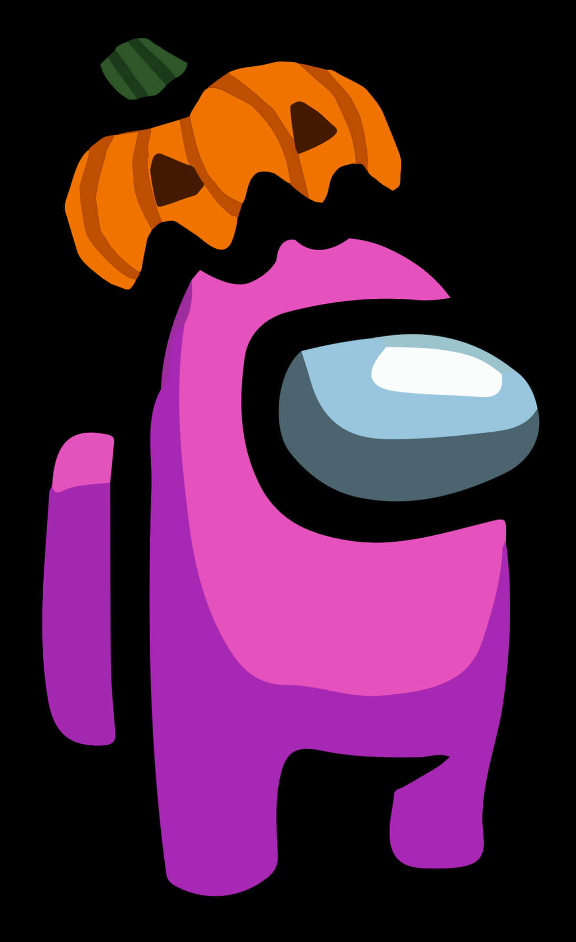 un monstruo morado con una calabaza en la cabeza Fondos de pantalla