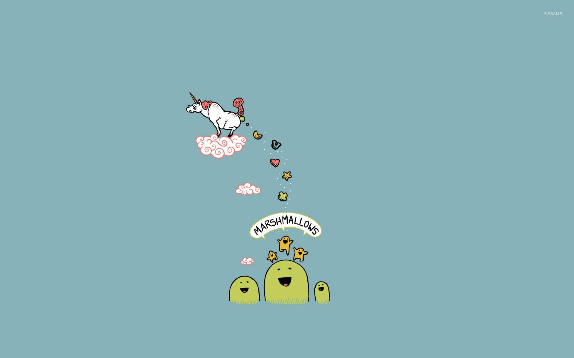 Un montón brillante de caca de unicornio mágica Fondos de pantalla
