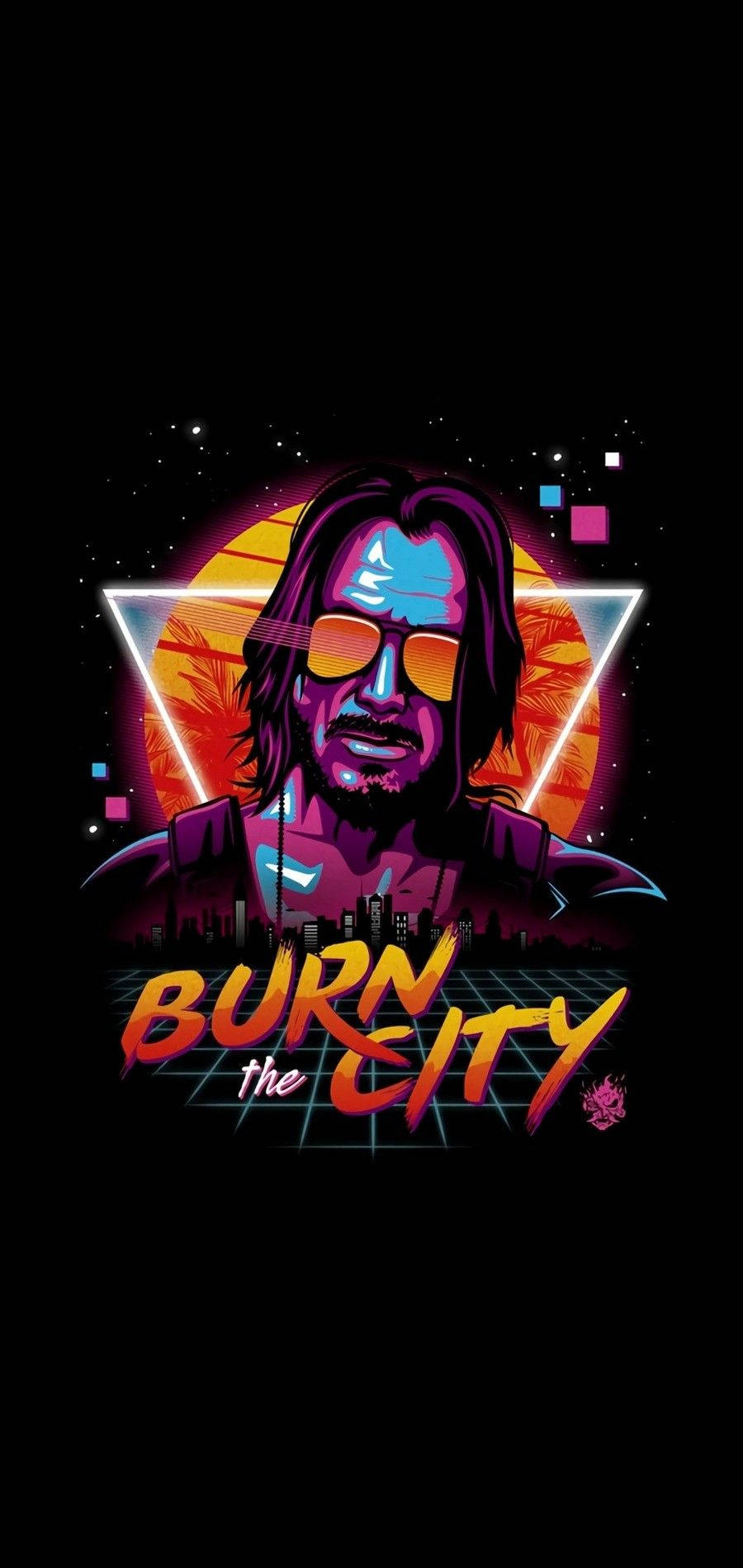 Un oscuro futuro cibernético con Keanu Reeves Fondos de pantalla