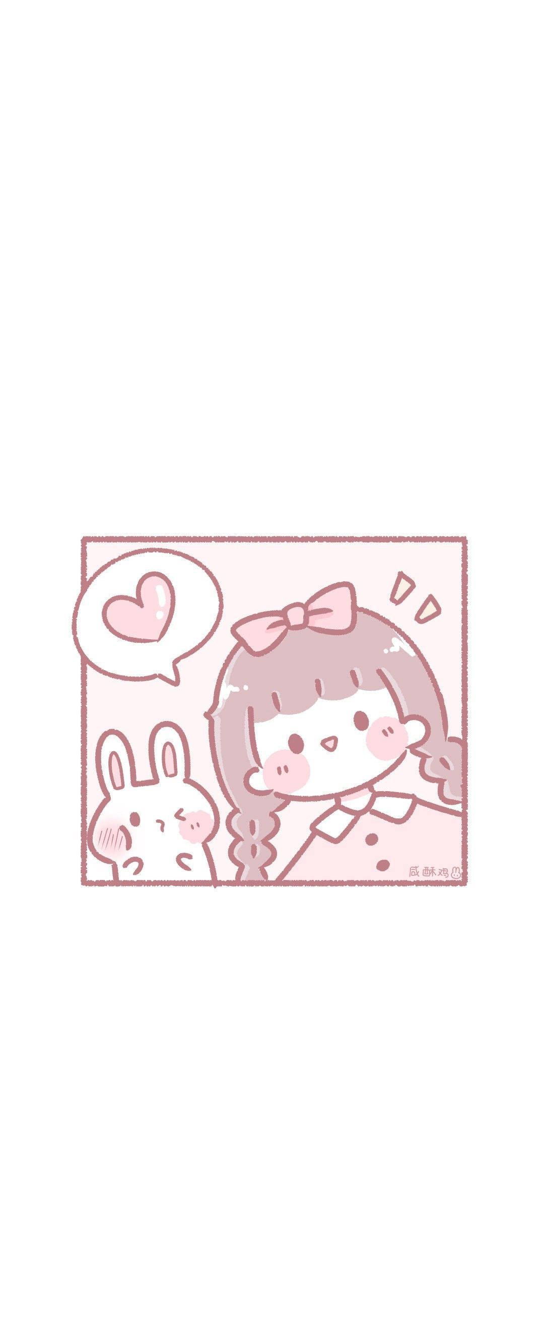 Un oso feliz con estética kawaii Fondos de pantalla