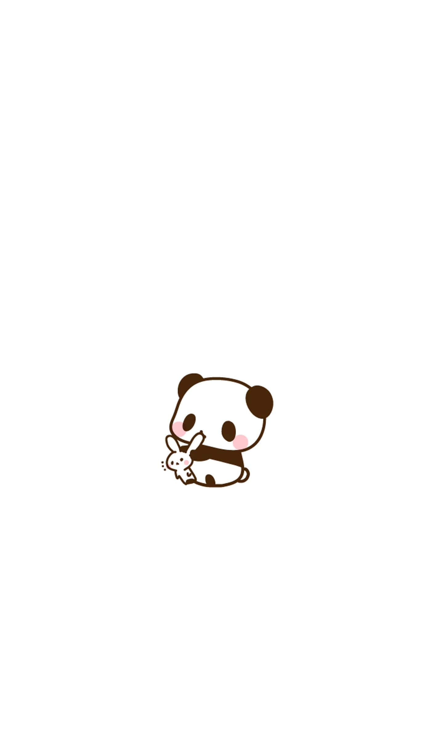 un oso panda está sentado sobre un fondo blanco Fondos de pantalla