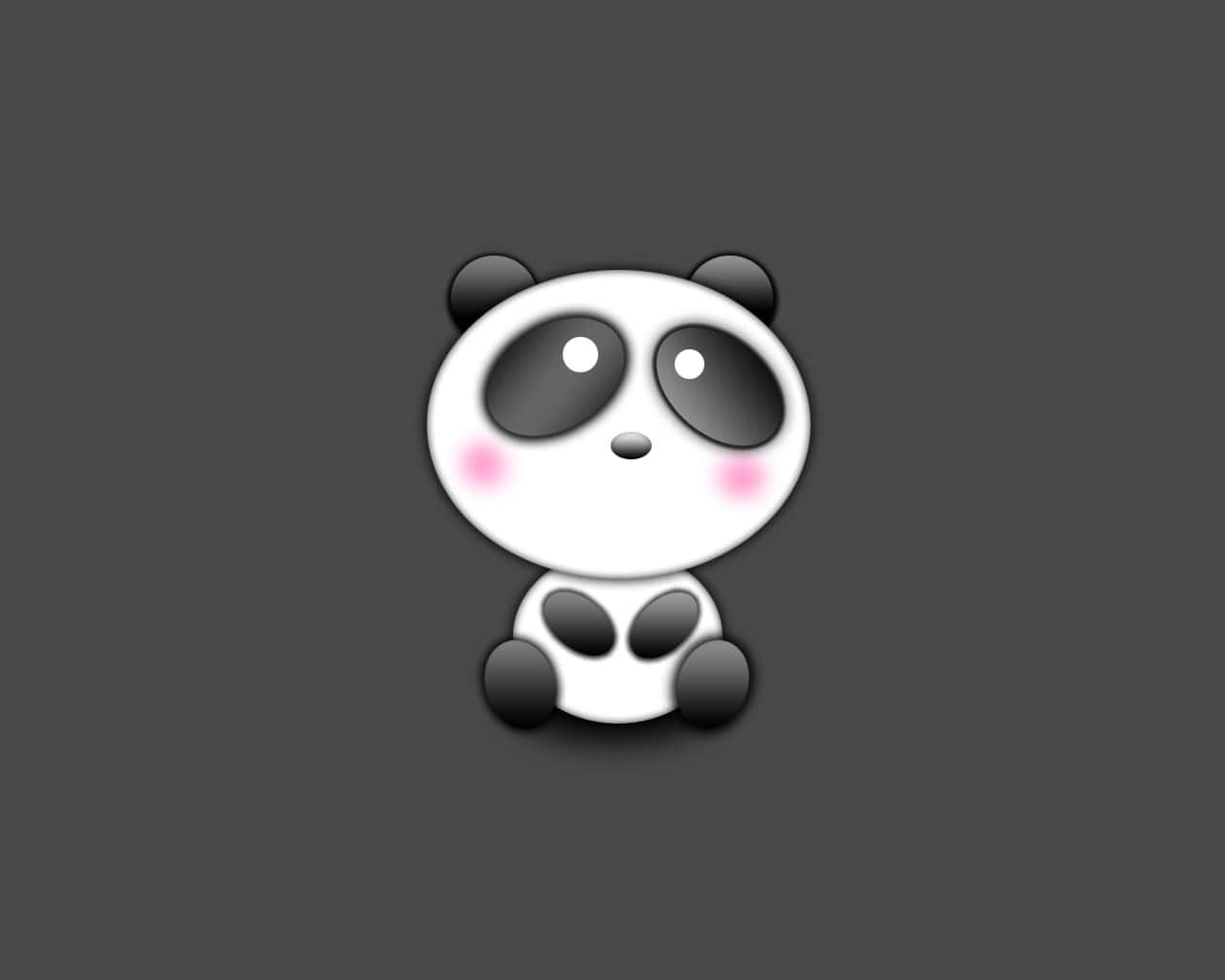 Un panda pacífico sentado en un idílico bosque de bambú. Fondos de pantalla