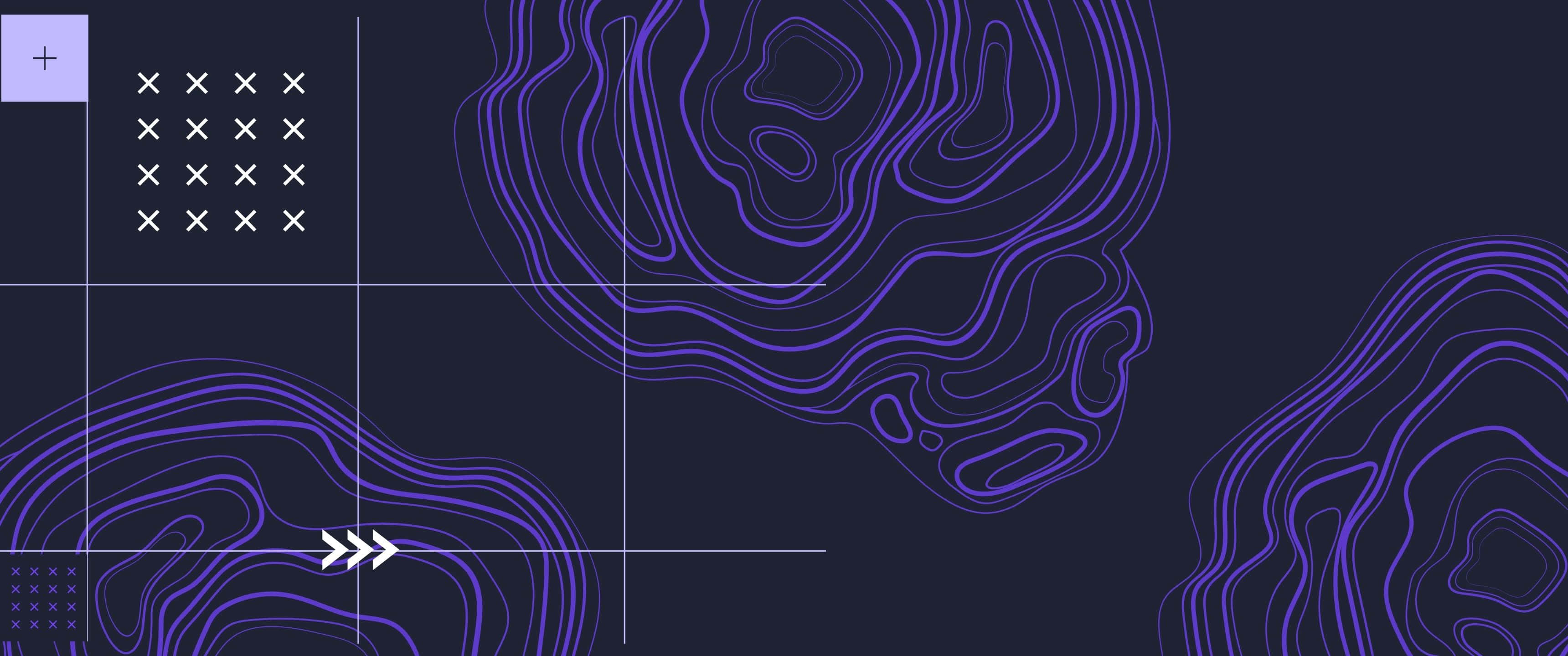 un patrón abstracto morado y negro con una línea morada Fondos de pantalla