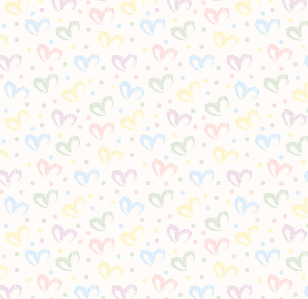 un patrón colorido con corazones sobre fondo blanco Fondos de pantalla