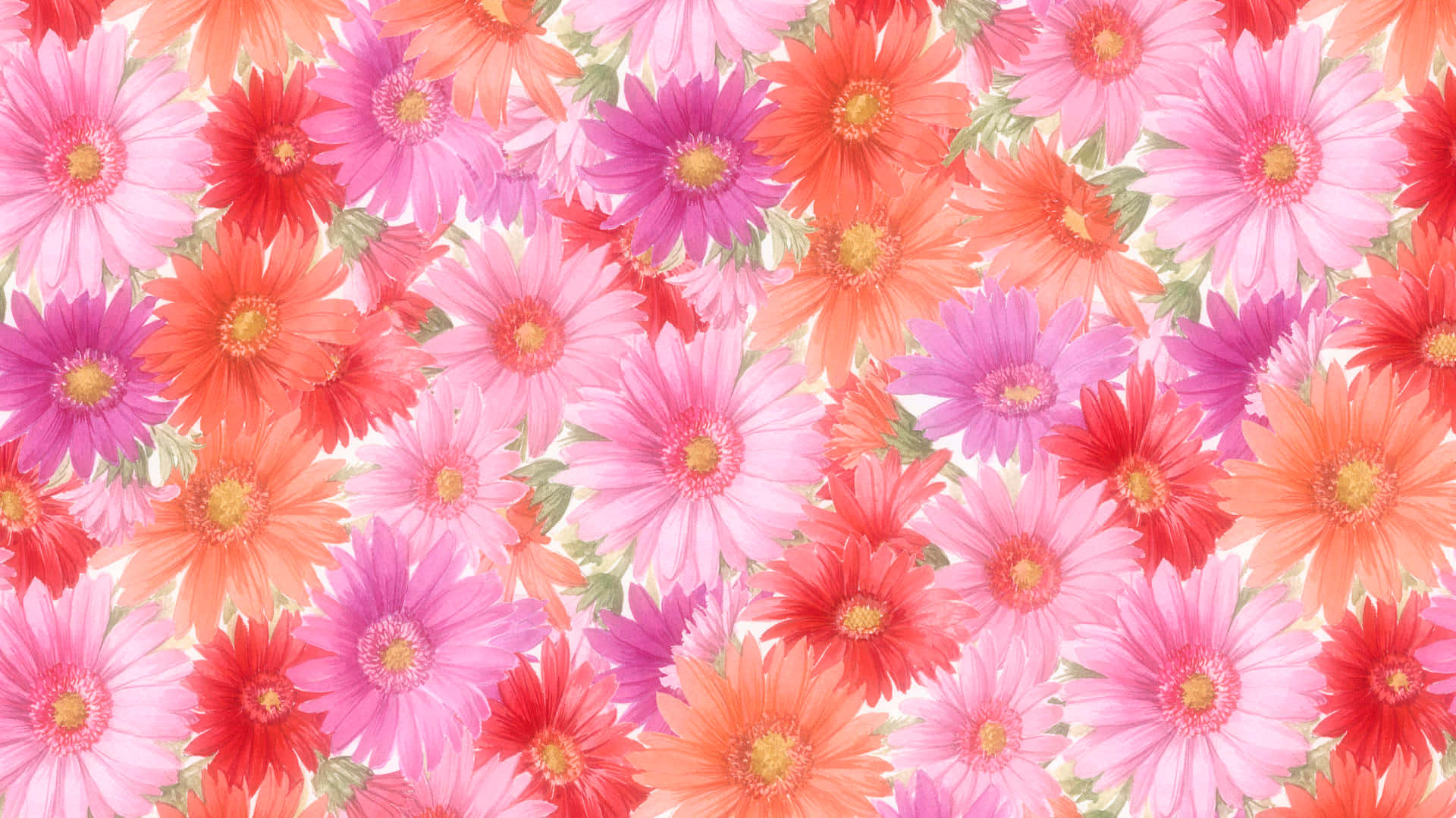 un patrón de flores coloridas con flores rosas y naranjas Fondos de pantalla