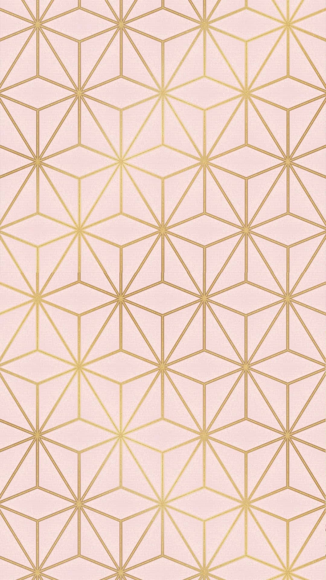 un patrón geométrico en rosa y dorado Fondos de pantalla