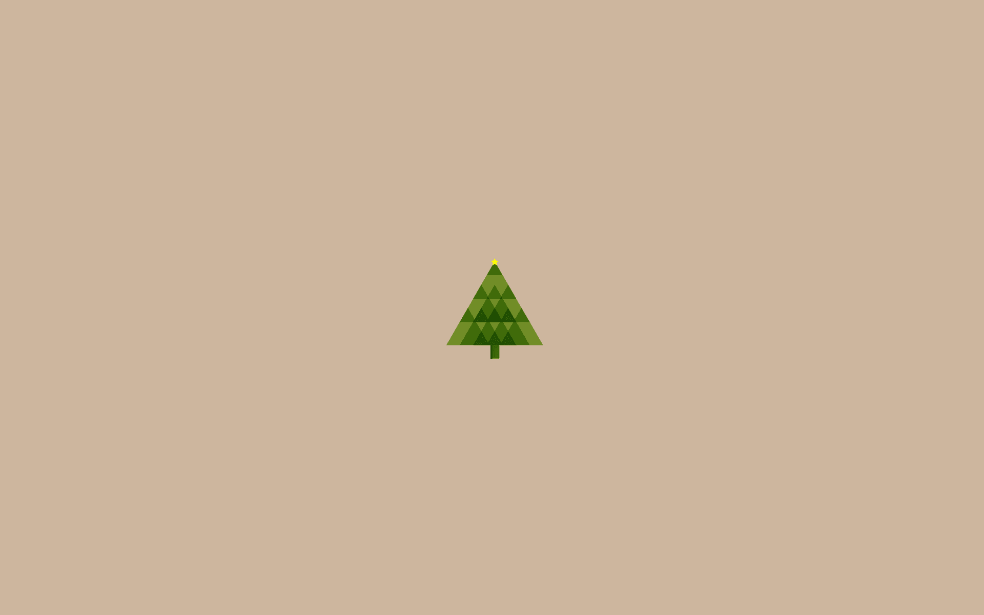un pequeño árbol de Navidad sobre un fondo beige Fondos de pantalla
