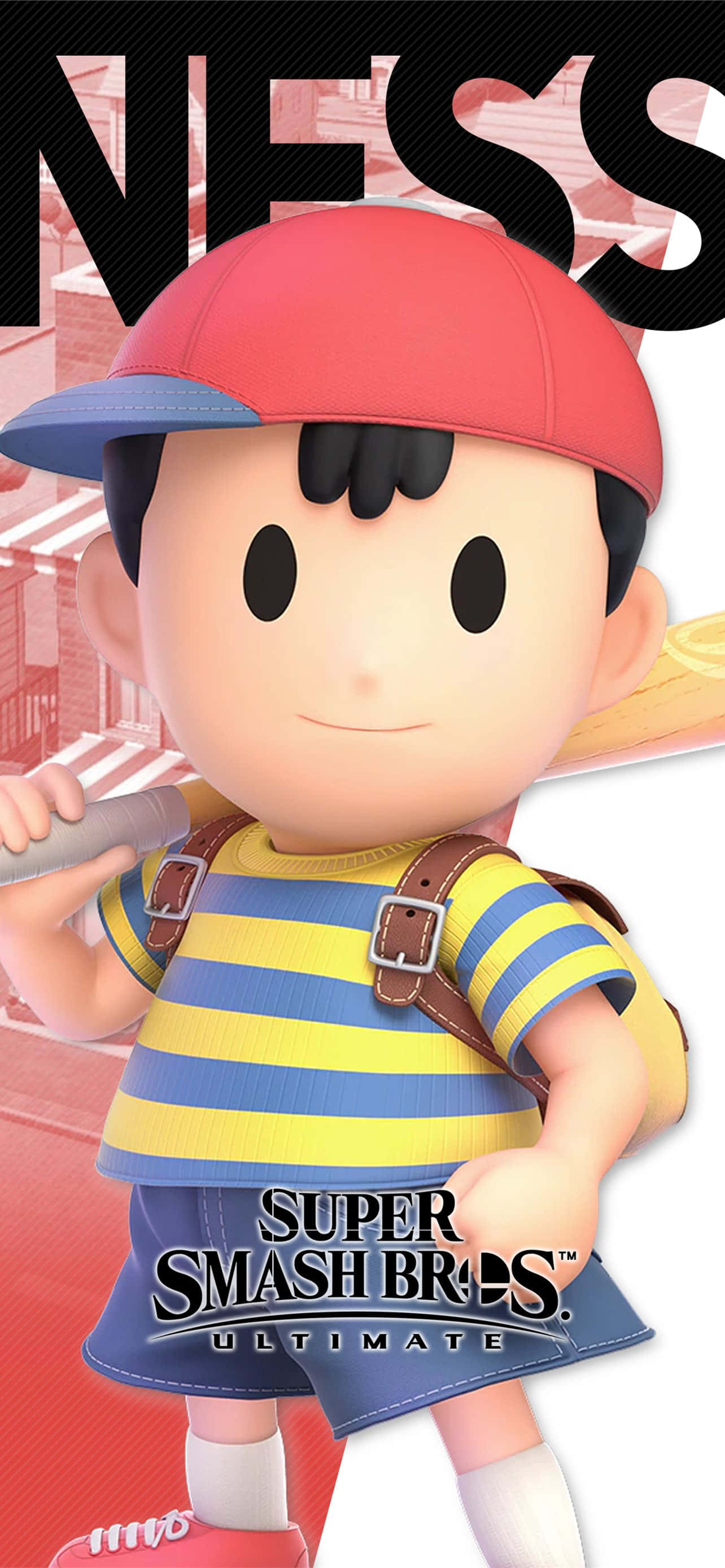 un póster de Ness de Super Smash Bros Fondos de pantalla