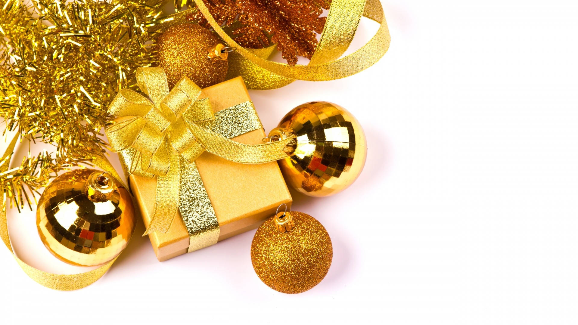 Un Regalo Dorado de Navidad Fondos de pantalla