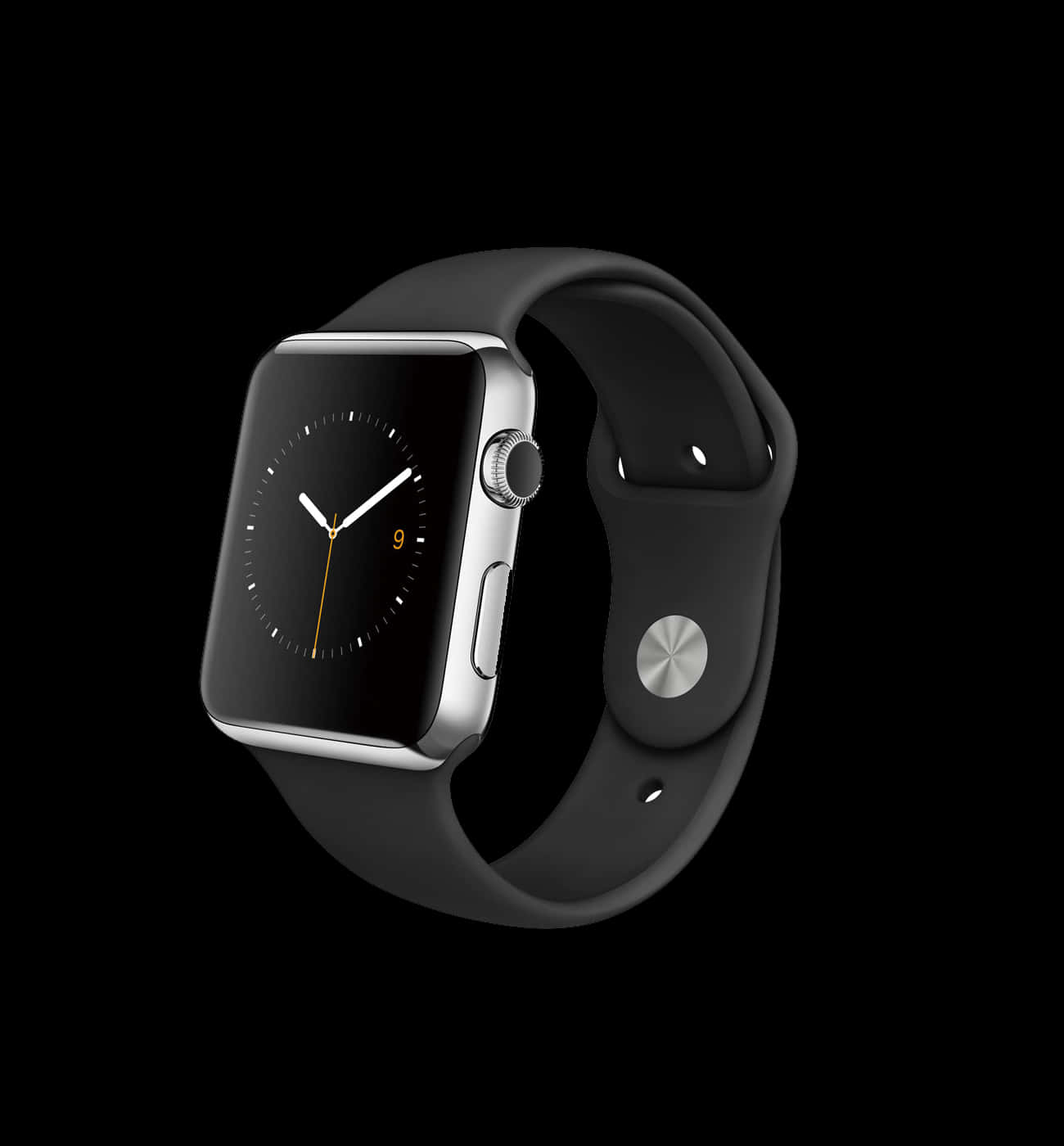 un reloj Apple Watch se muestra sobre un fondo negro Fondos de pantalla