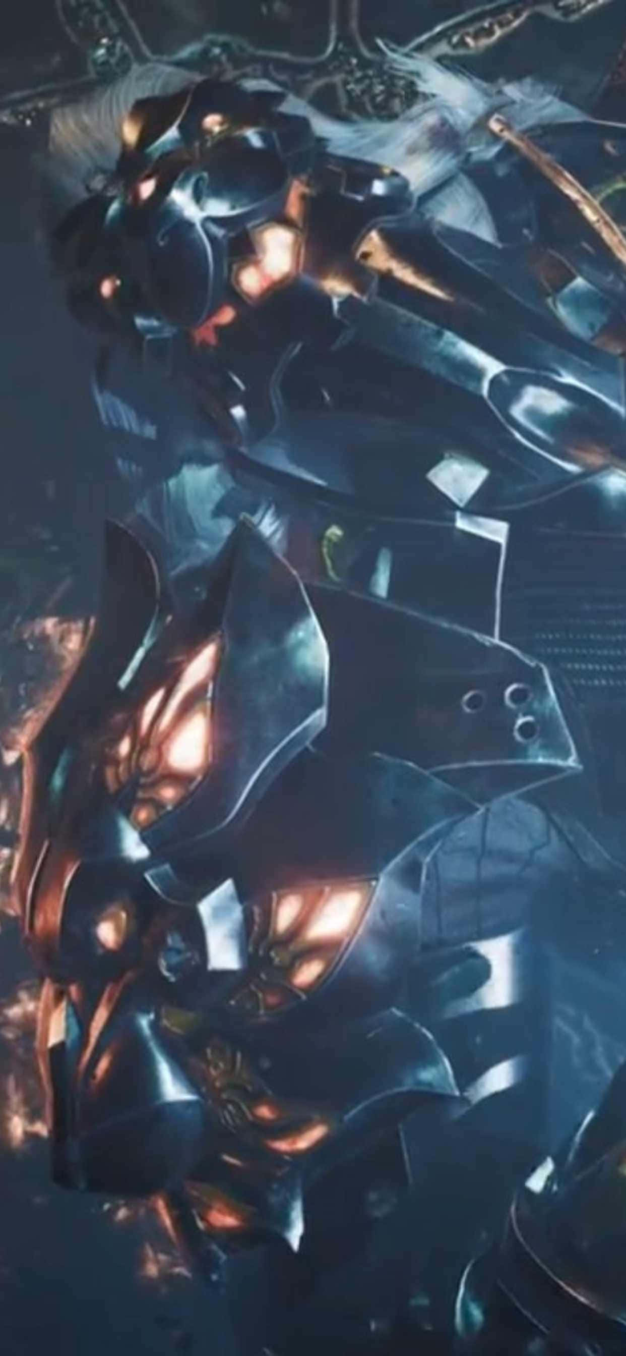 un robot futurista con una cabeza brillante Fondos de pantalla