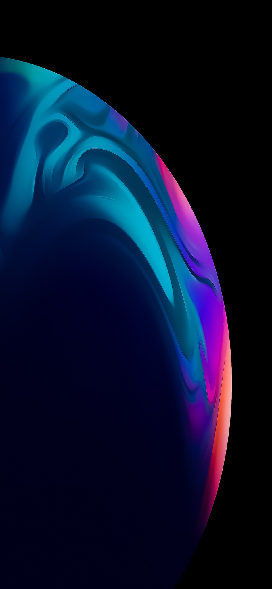 Un sofisticado iPhone XR mostrando un diseño abstracto elegante y vibrante en su pantalla. Fondos de pantalla