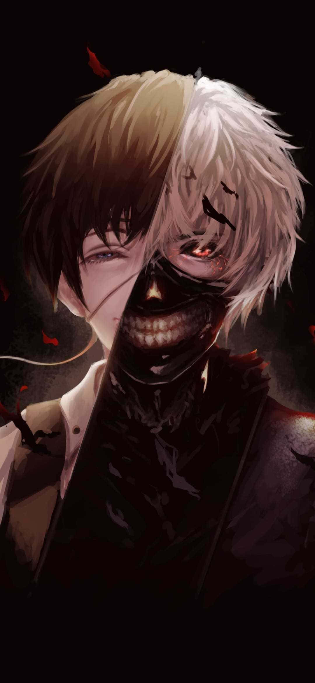 Un solitario Ken Kaneki se encuentra en medio de la oscuridad Fondos de pantalla