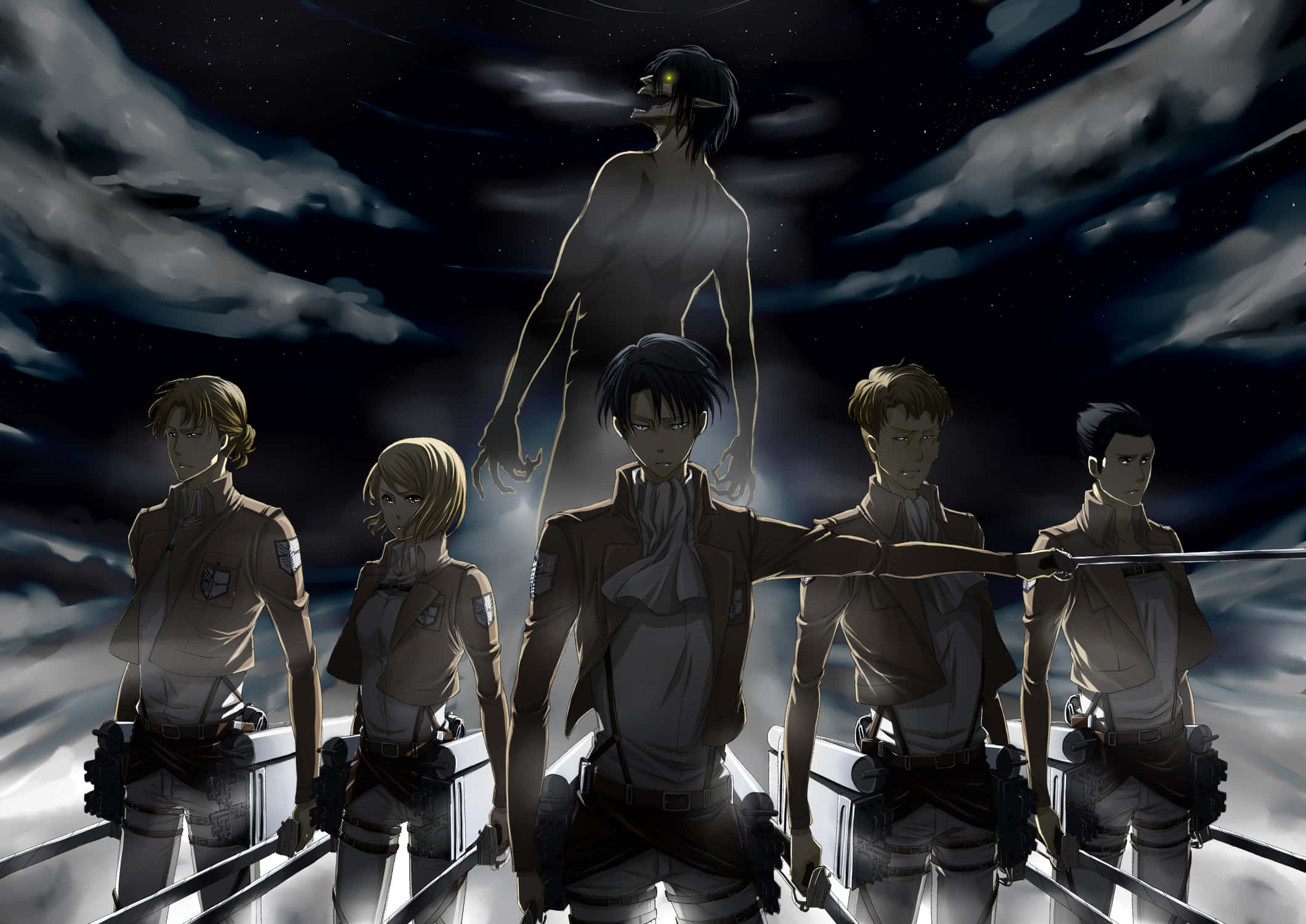 Un titán se prepara para entrar en la batalla de la humanidad en Attack on Titan Fondos de pantalla
