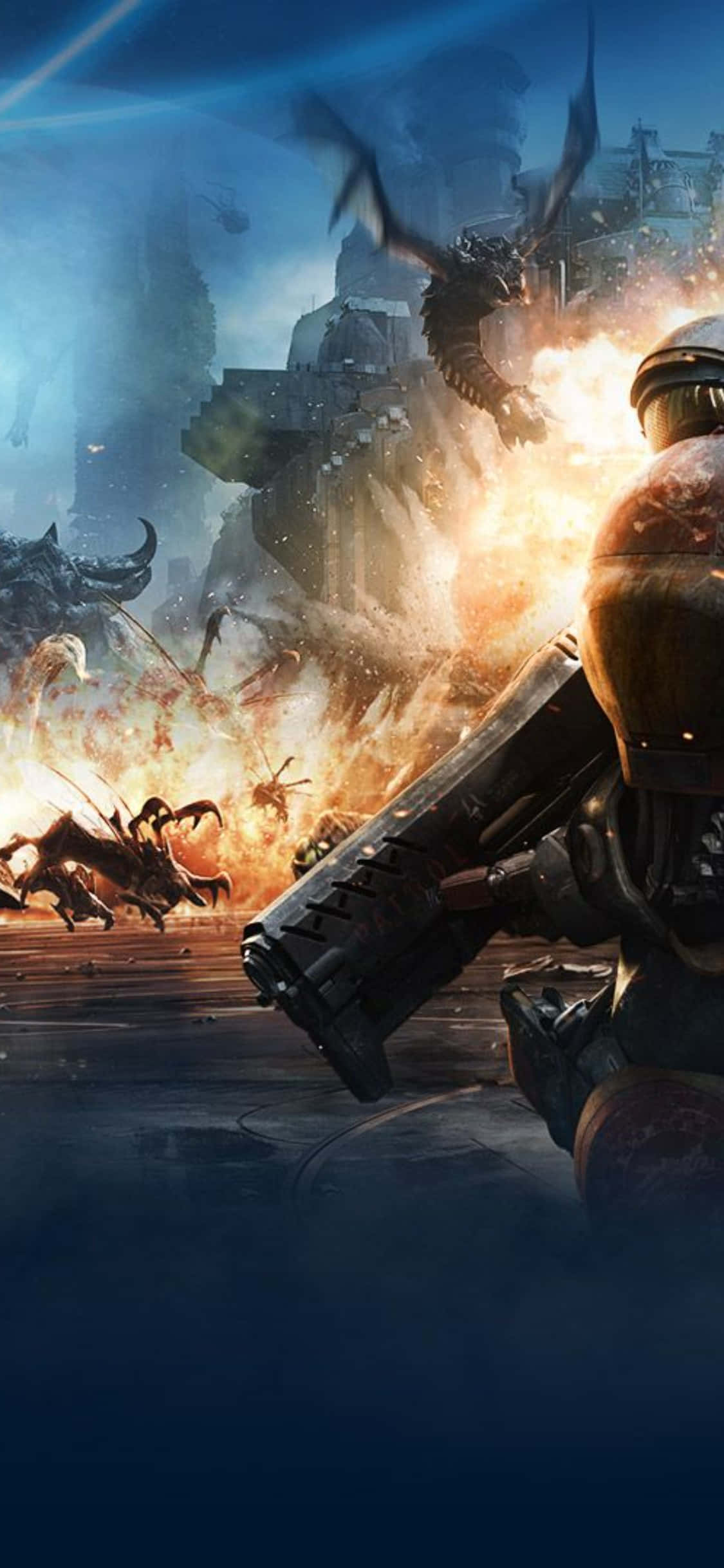 Un vistazo al mundo de alta tecnología de StarCraft II en el iPhone X Fondos de pantalla