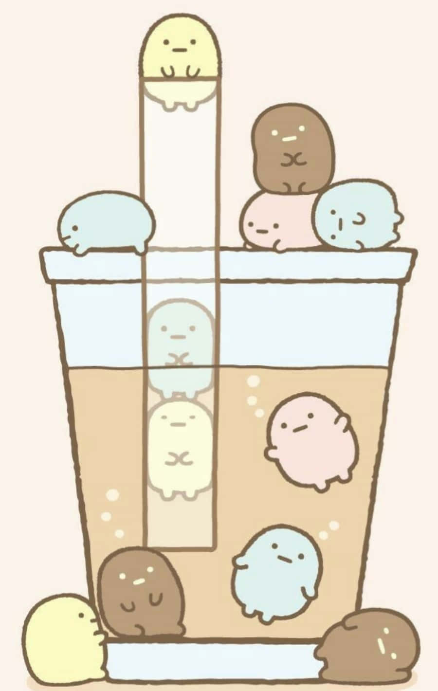 "Una adorable ilustración Kawaii llena de vida y personajes adorables" Fondos de pantalla