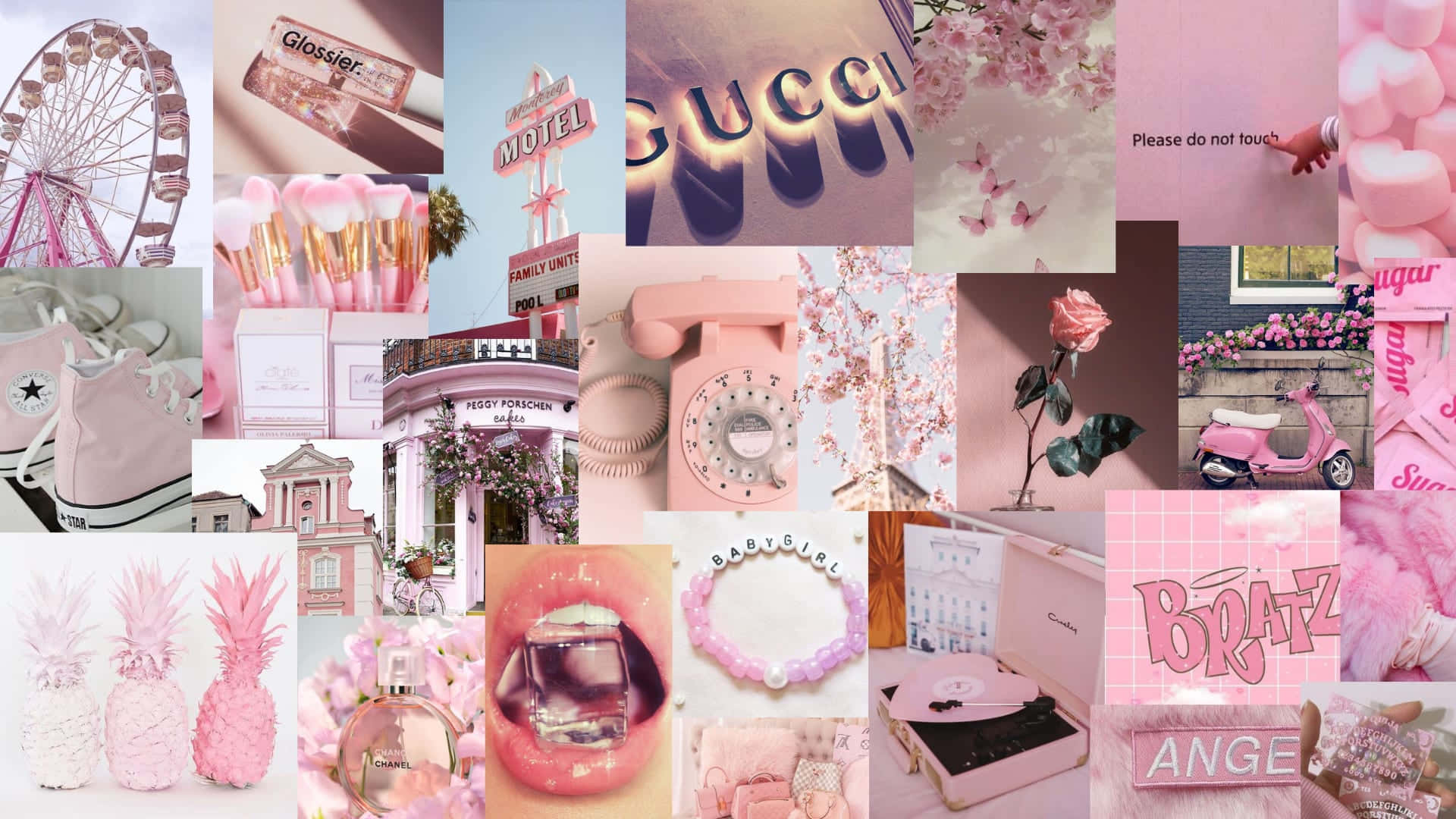 Una brillante colección de hermoso collage estético Fondos de pantalla