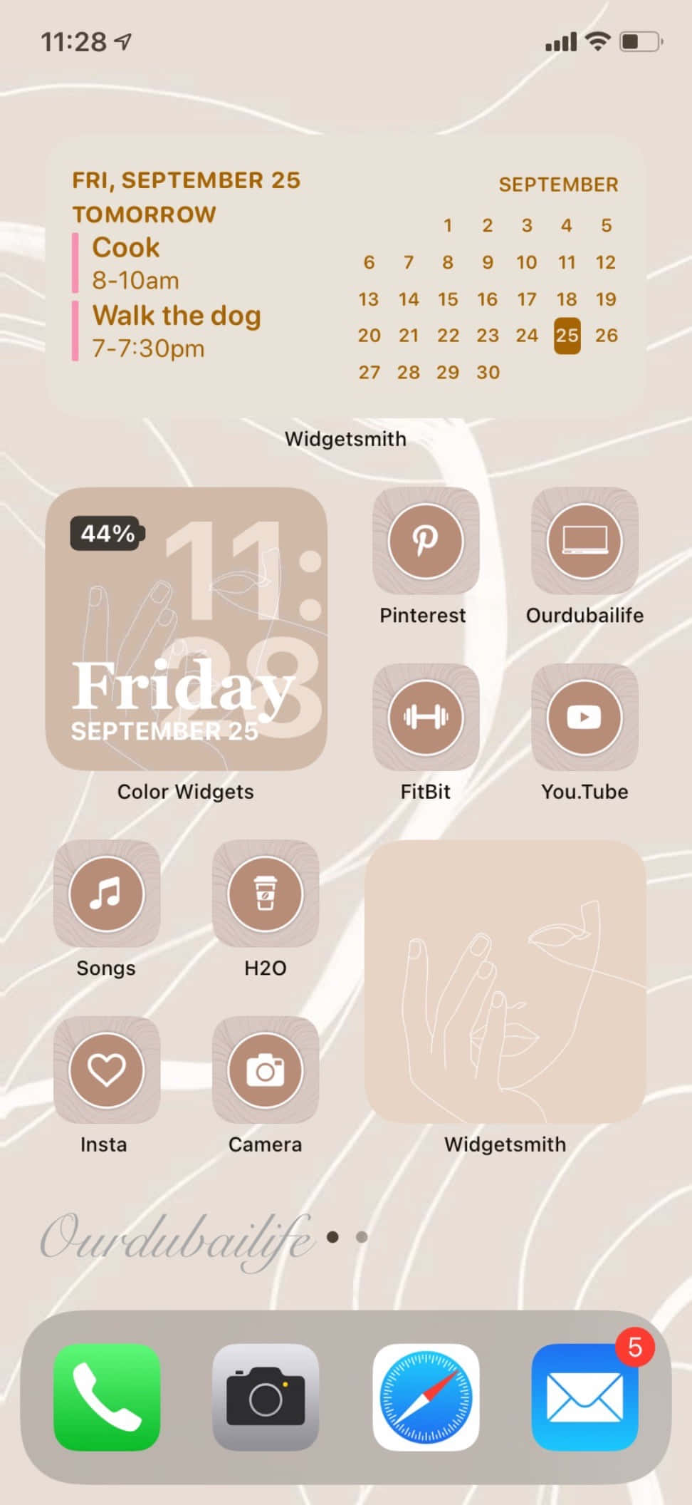 una captura de pantalla de un iPhone mostrando varios íconos Fondos de pantalla