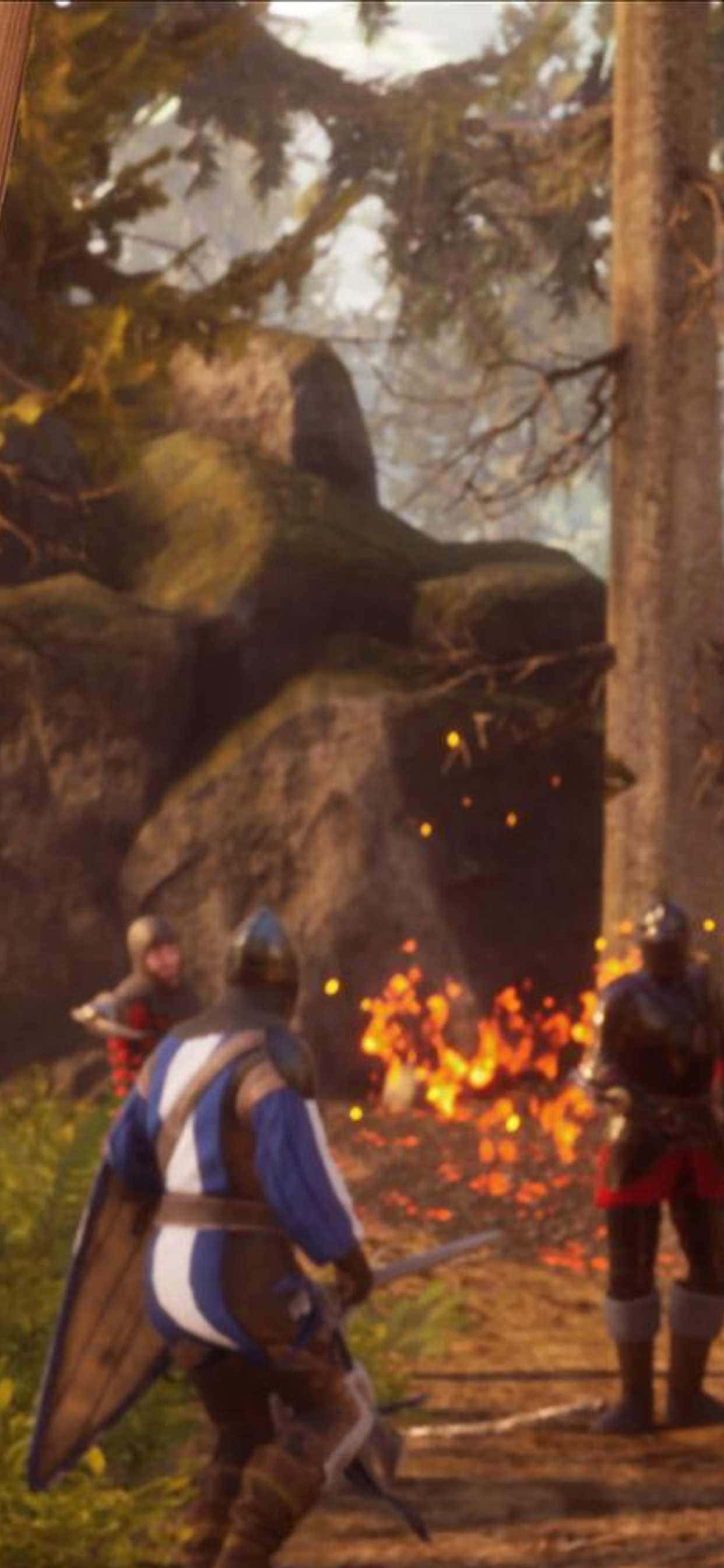 una captura de pantalla de un juego con dos personas con armadura Fondos de pantalla