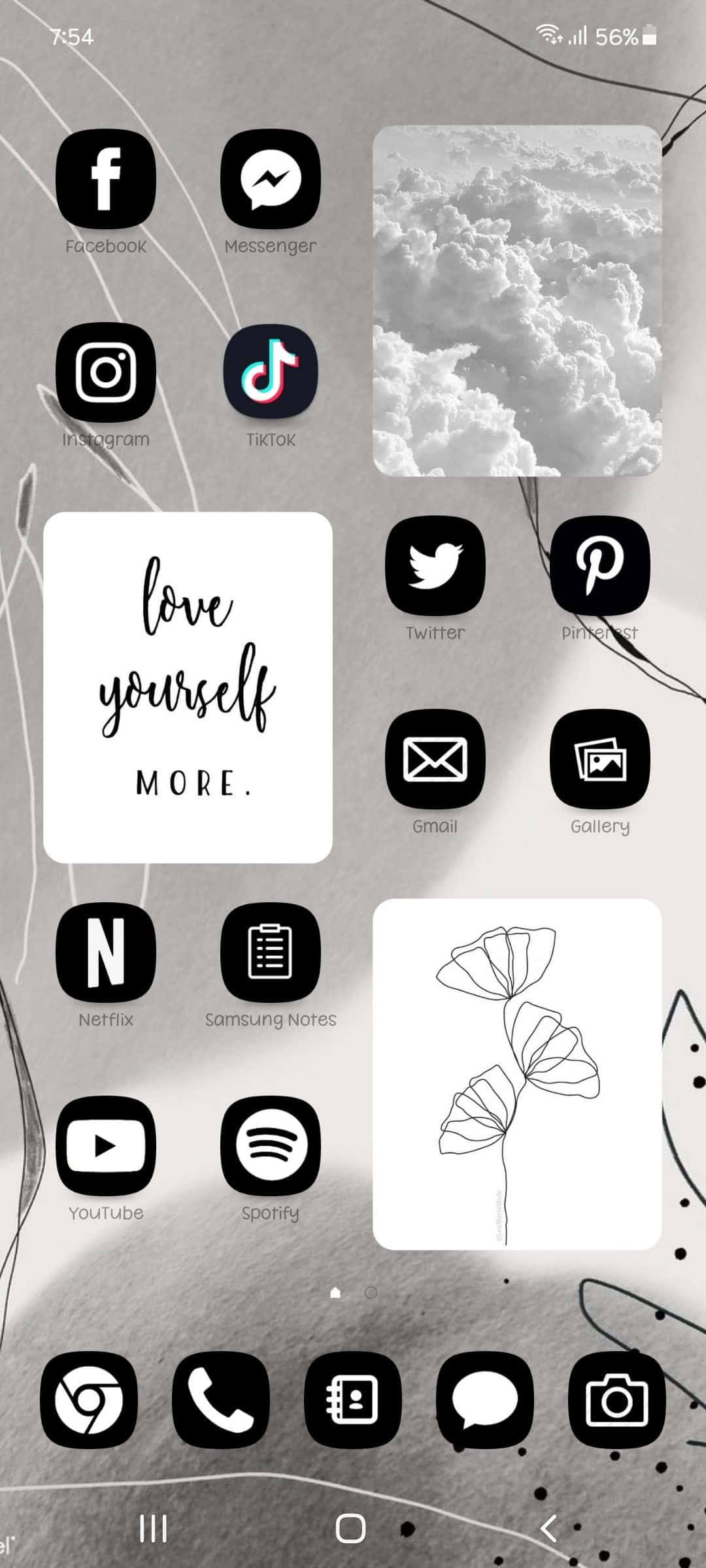 una captura de pantalla en blanco y negro de un tema Fondos de pantalla