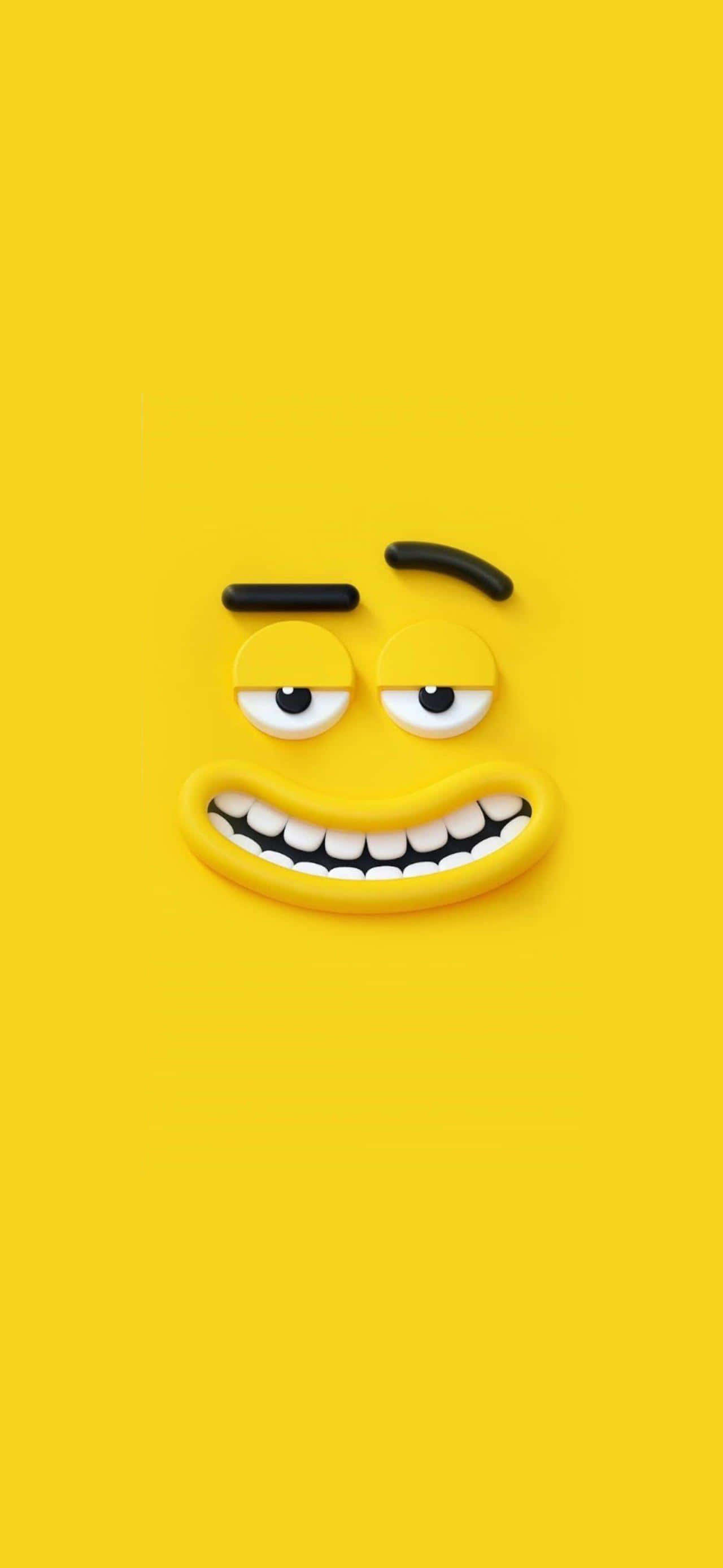 una cara amarilla con una carita sonriente Fondos de pantalla
