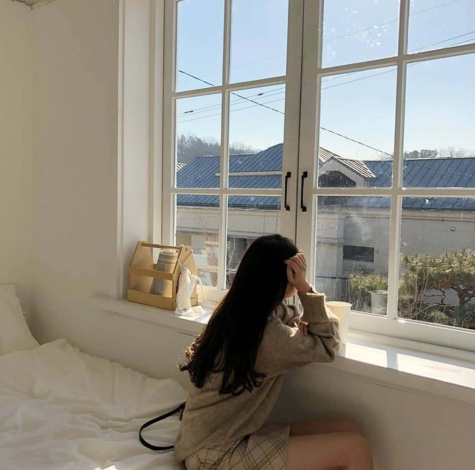Una combinación de colores beige estética que crea un oasis de tranquilidad. Fondos de pantalla
