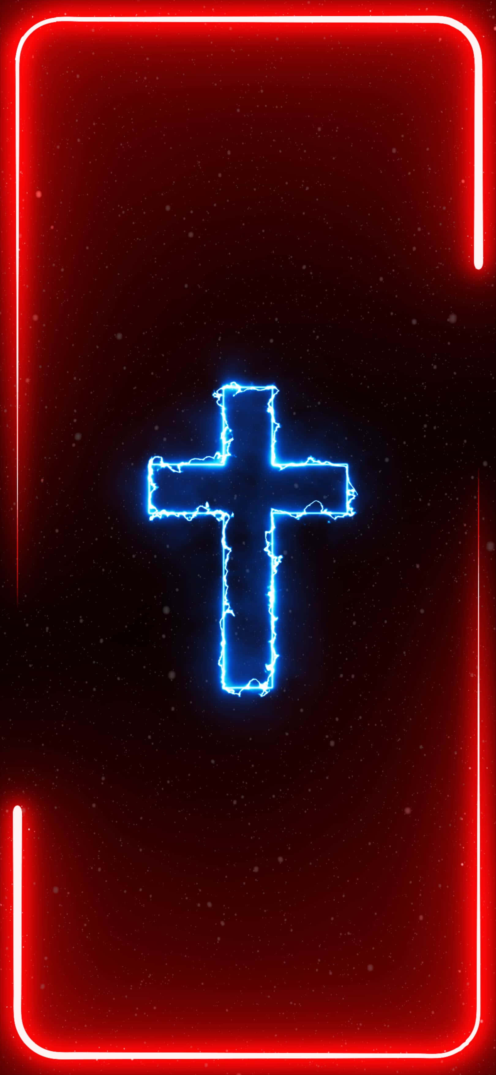 una cruz con una luz azul en el fondo Fondos de pantalla