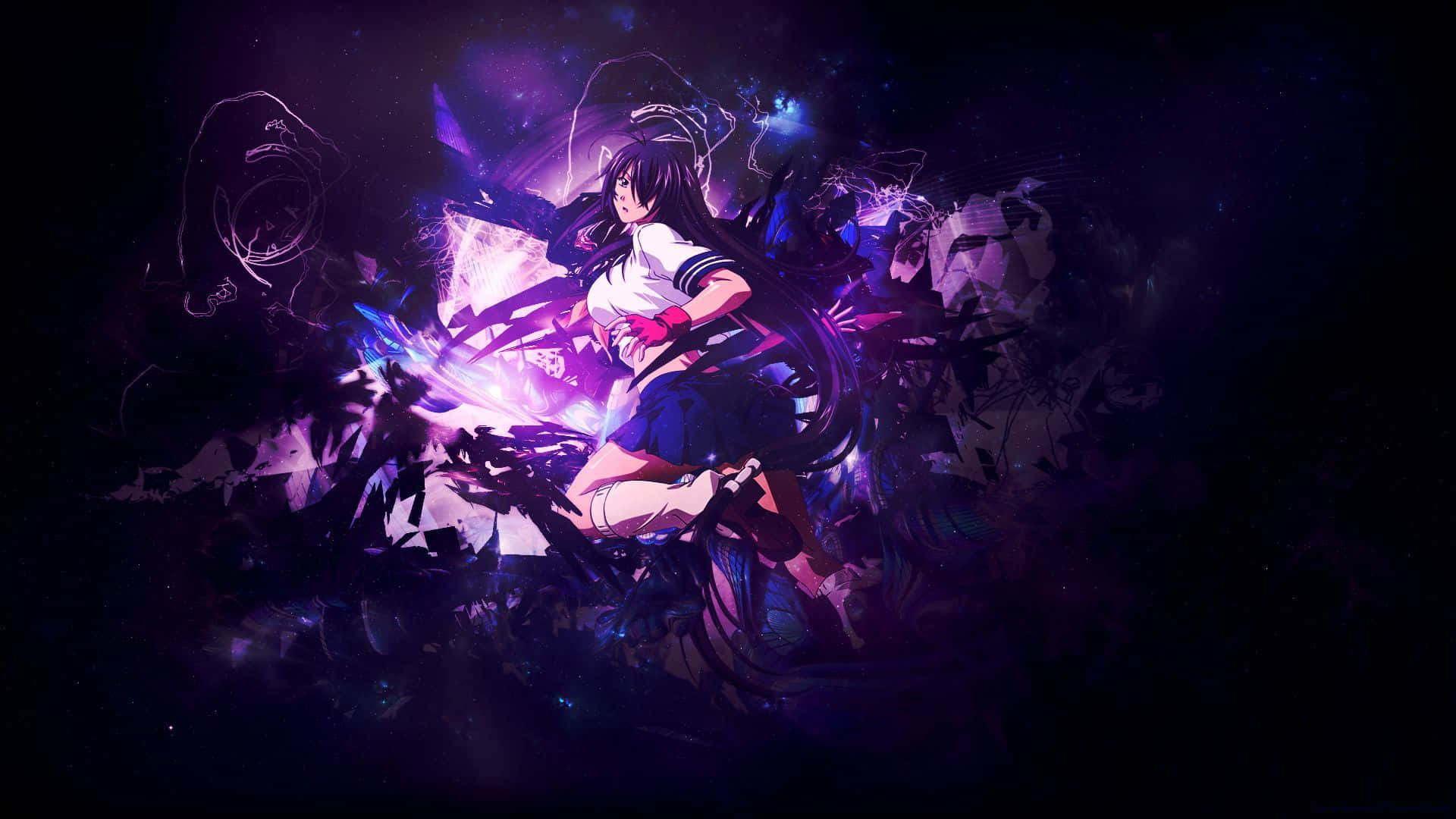 Una escena impresionante de un mundo anime púrpura fantástico Fondos de pantalla