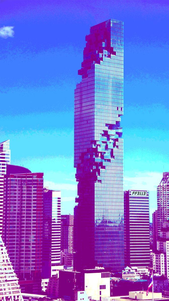 Una Estética Azul de Edificios Modernos en un Paisaje Urbano Fondos de pantalla