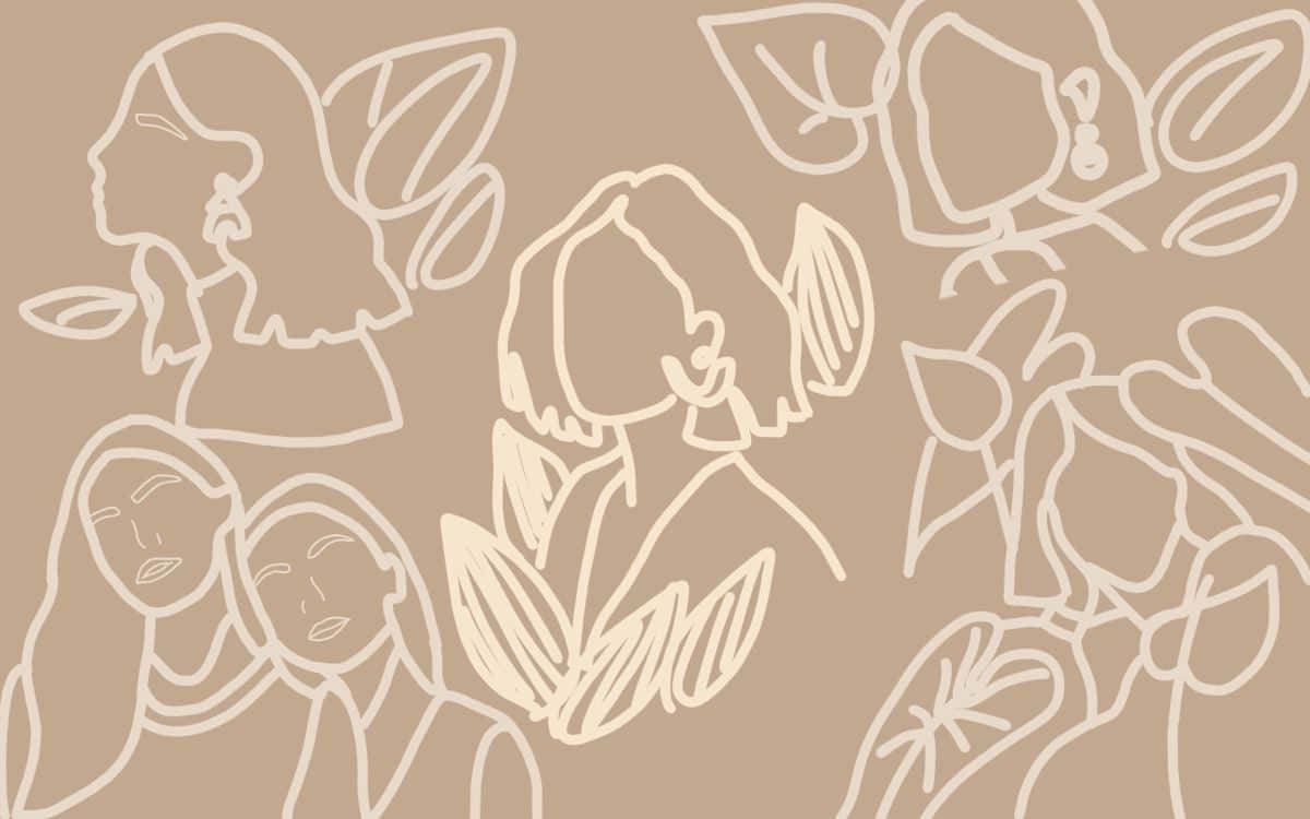 Una estética beige acogedora y cálida Fondos de pantalla