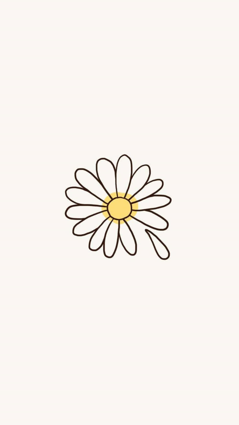 Una flor de margarita dibujada sobre un fondo blanco Fondos de pantalla