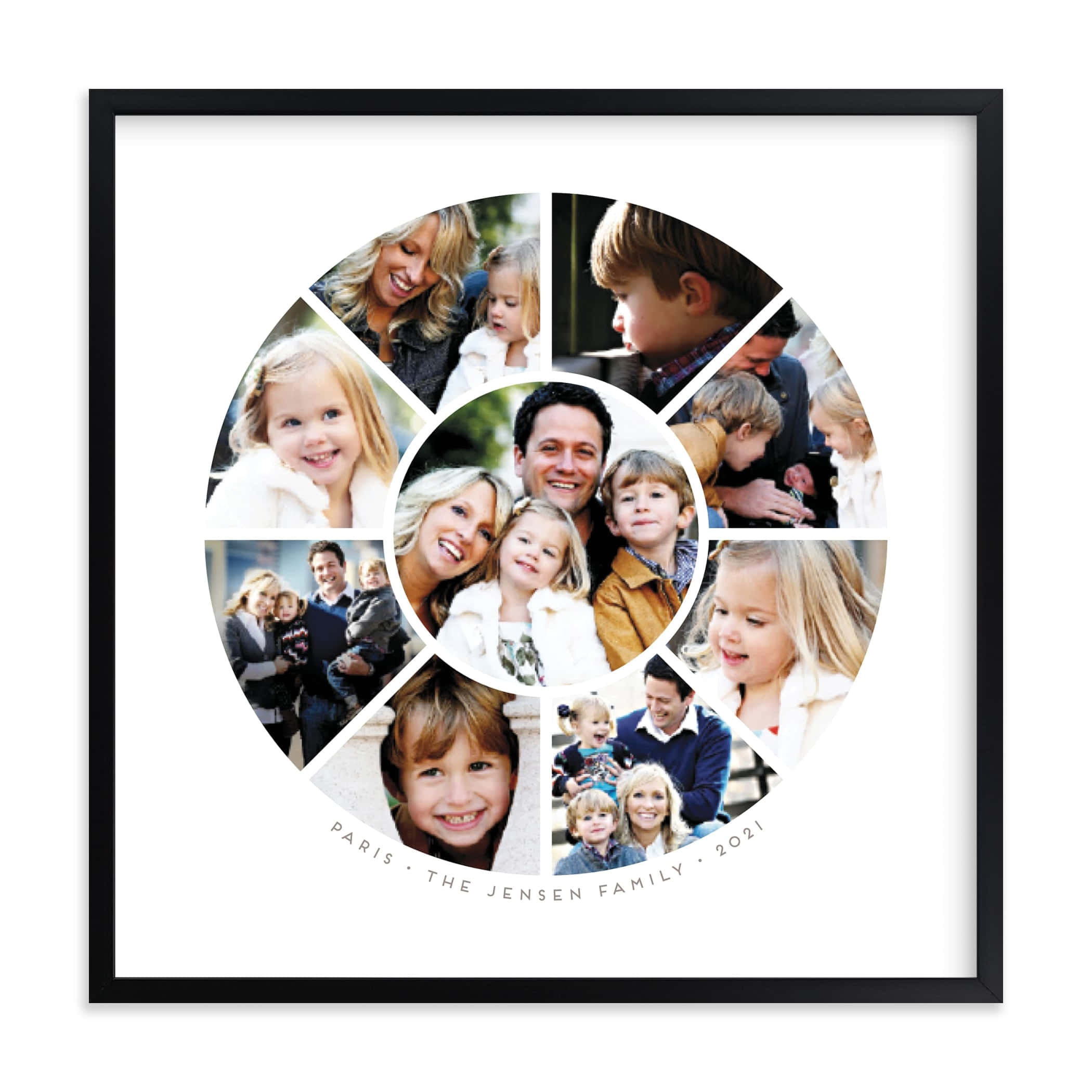una foto de una familia en un marco circular Fondos de pantalla