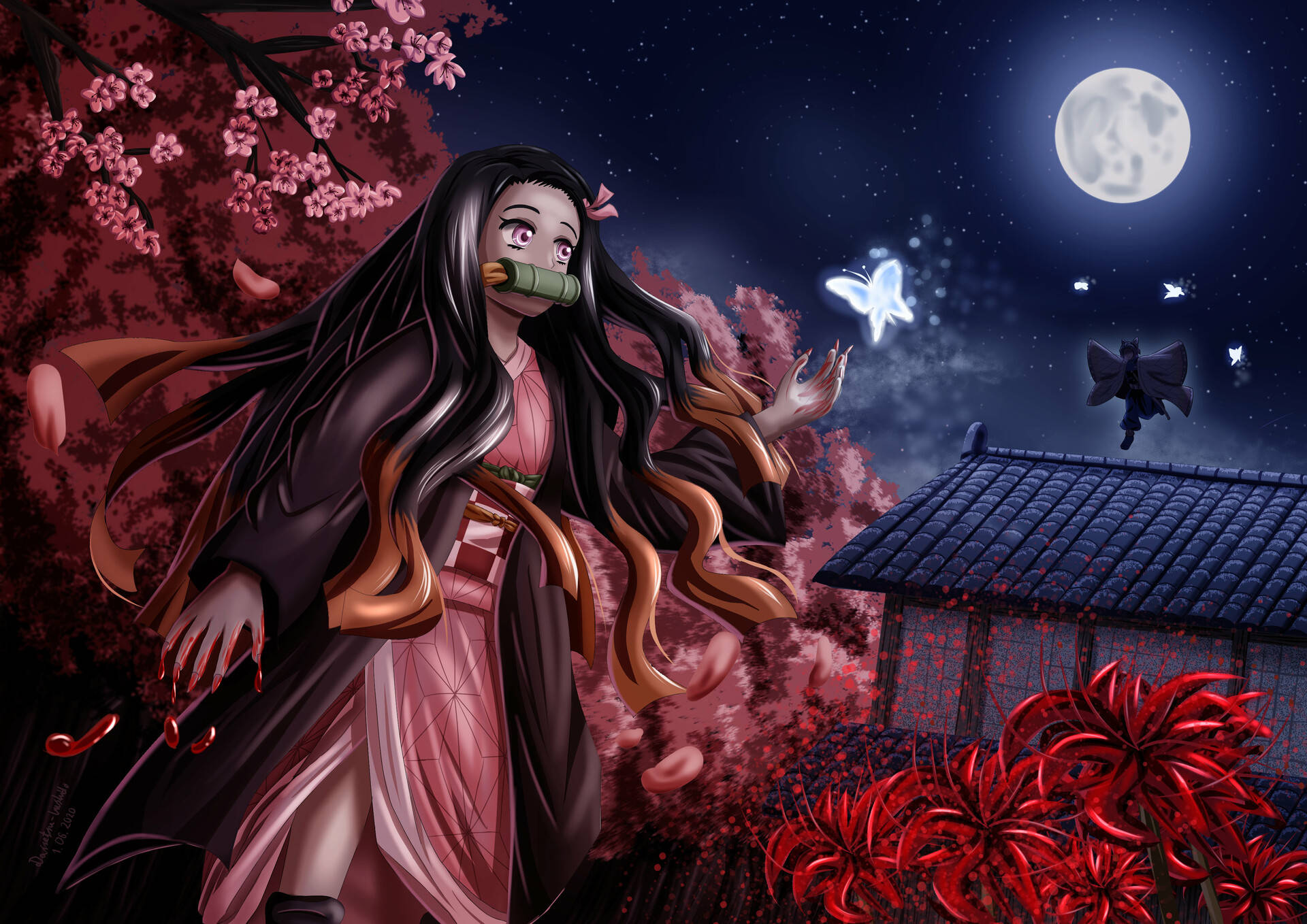 Una hermosa imagen de Nezuko de Demon Slayer en 4K Fondos de pantalla