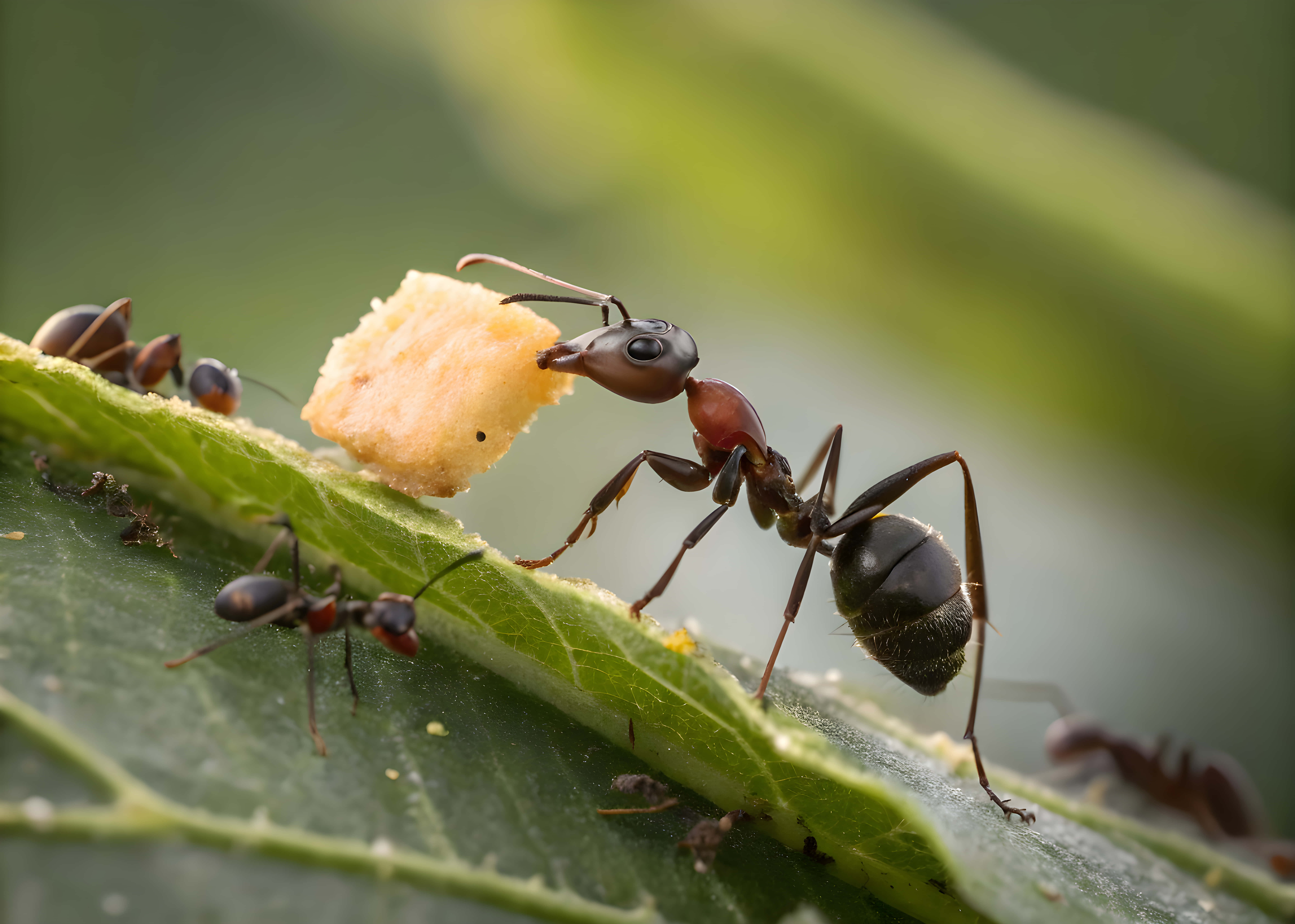 Una hormiga y una hoja Fondos de pantalla
