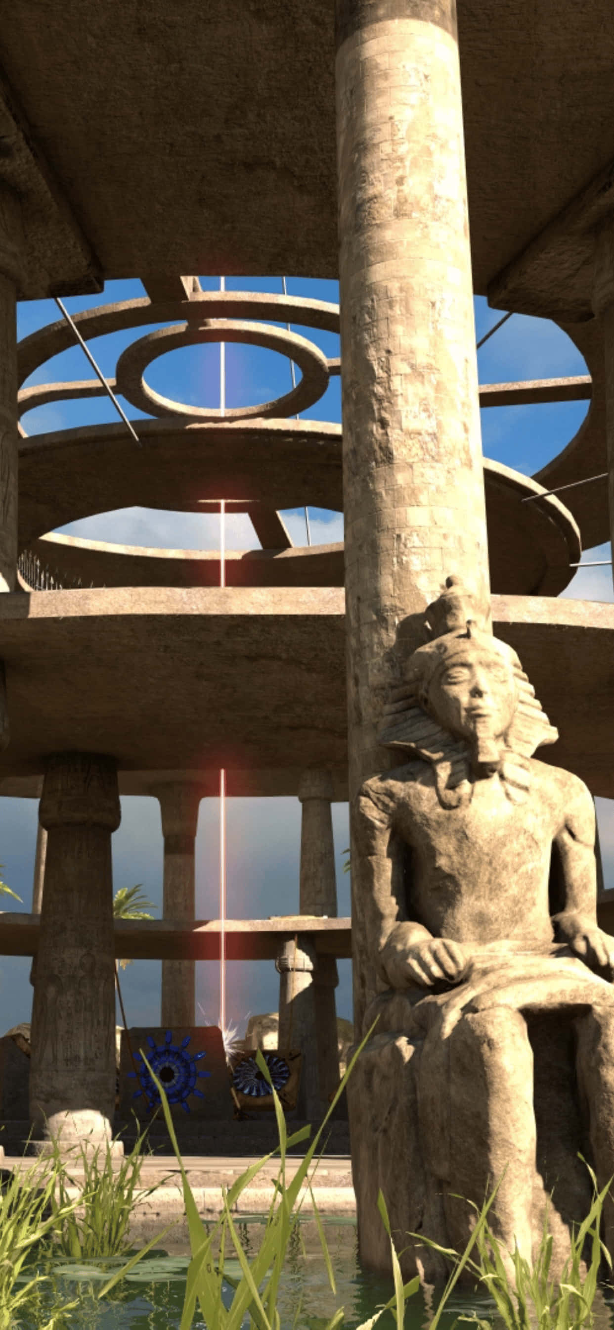 Una imagen 3D de una estructura del antiguo Egipto Fondos de pantalla