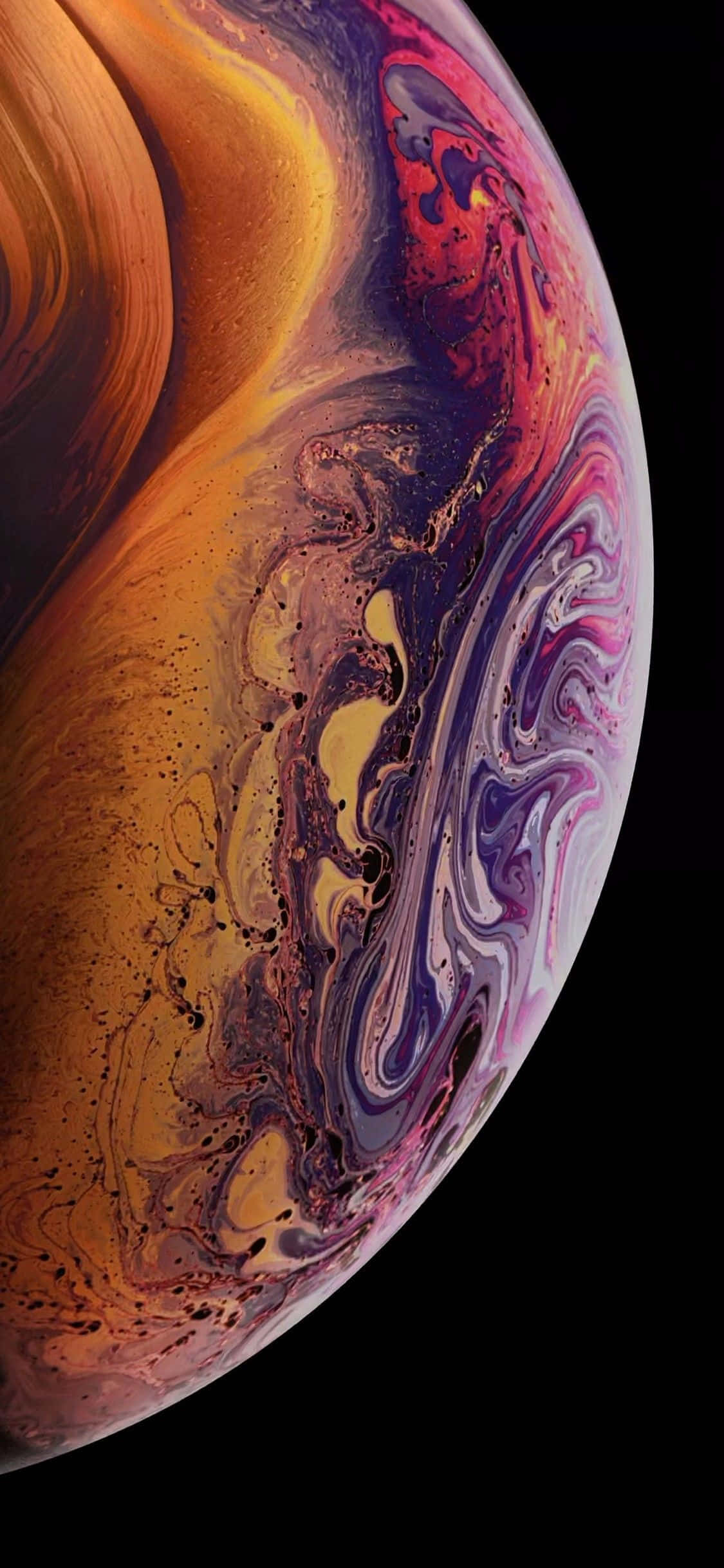 una imagen de un apple iPhone xs con un remolino colorido Fondos de pantalla