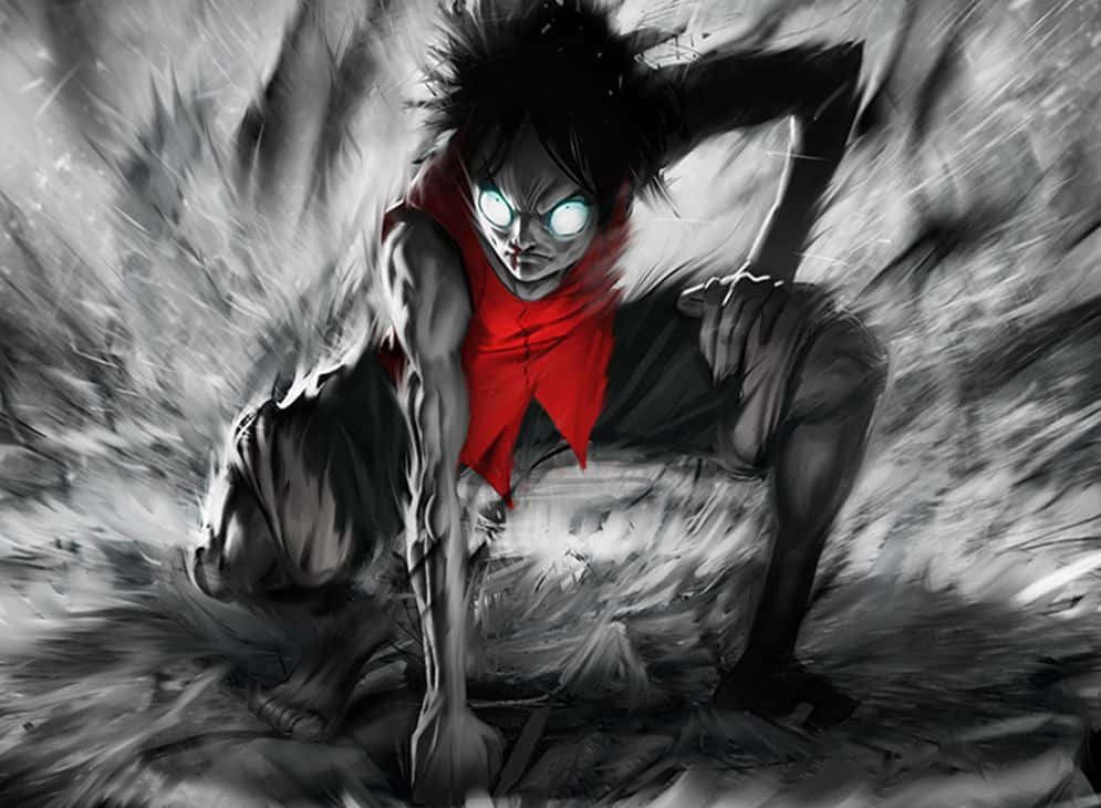 una imagen en blanco y negro de un hombre con camisa roja Fondos de pantalla